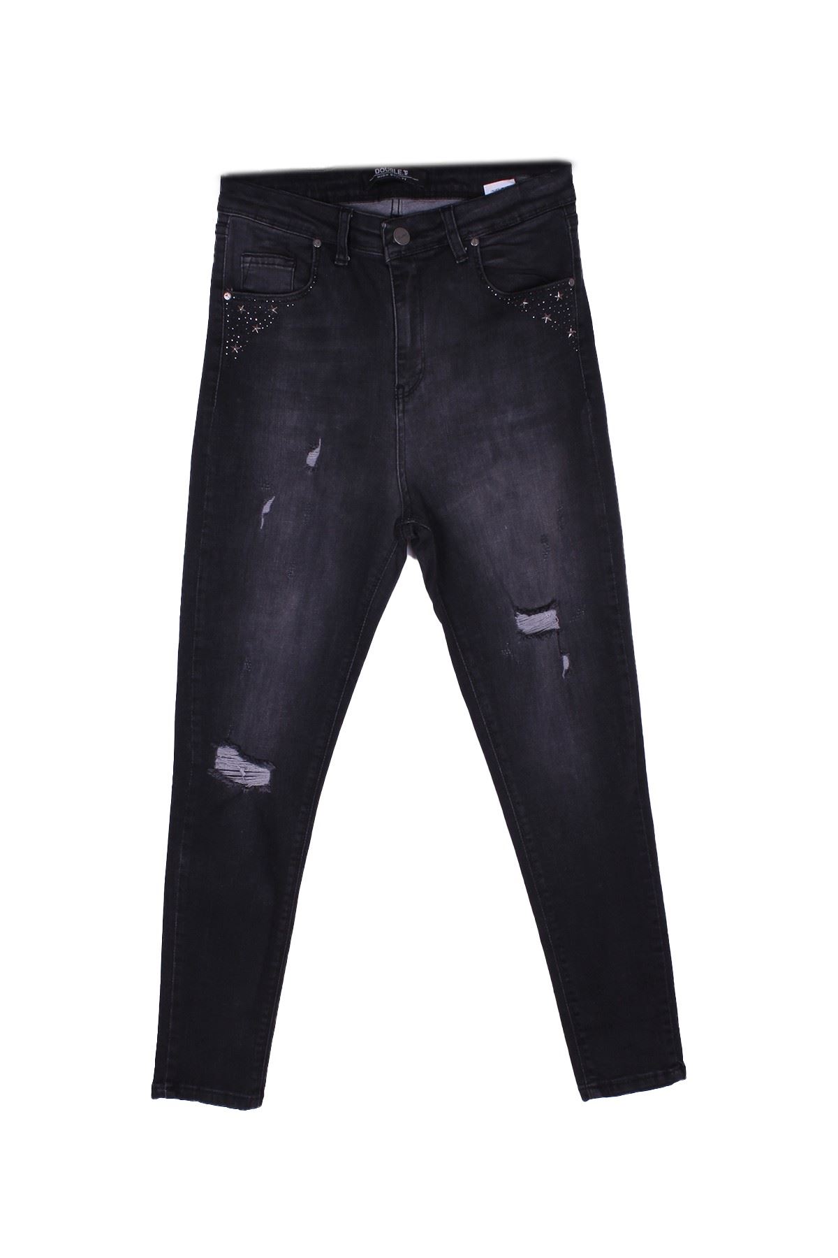 Giyinsen Kadın Siyah Jean Pantolon - 23KD52000016