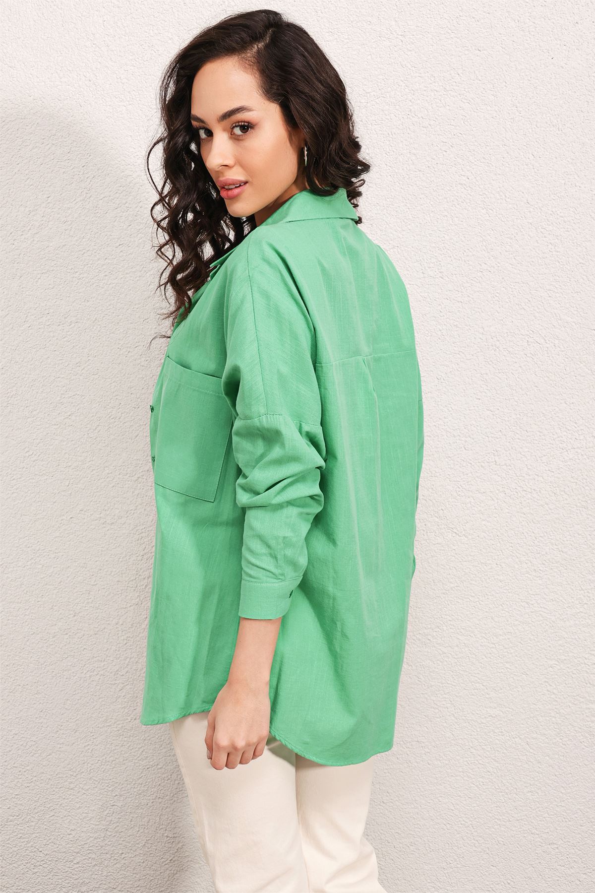 Giyinsen Kadın Yeşil Gömlek - 23YM21020141