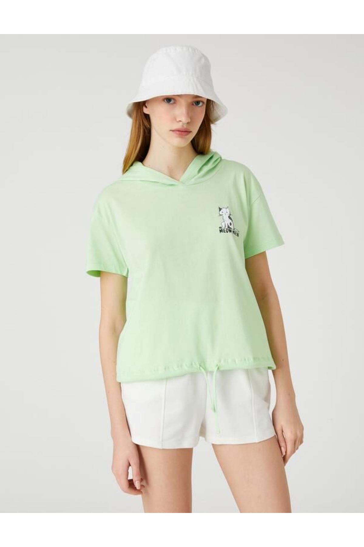 Koton Kadın Yeşil Tişört - 3SAL10075IK