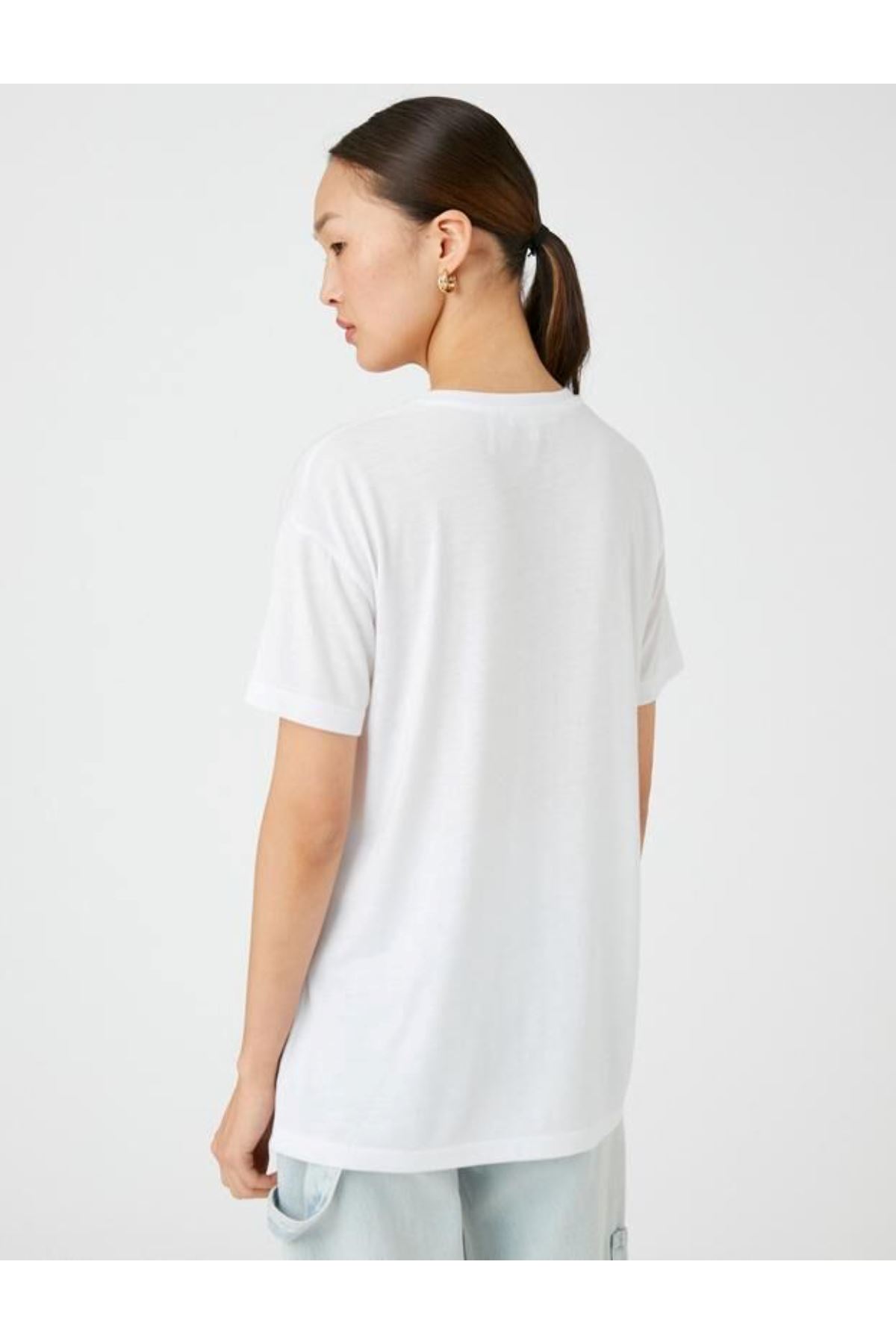Koton Kadın Beyaz Tişört - 3SAK50030EK
