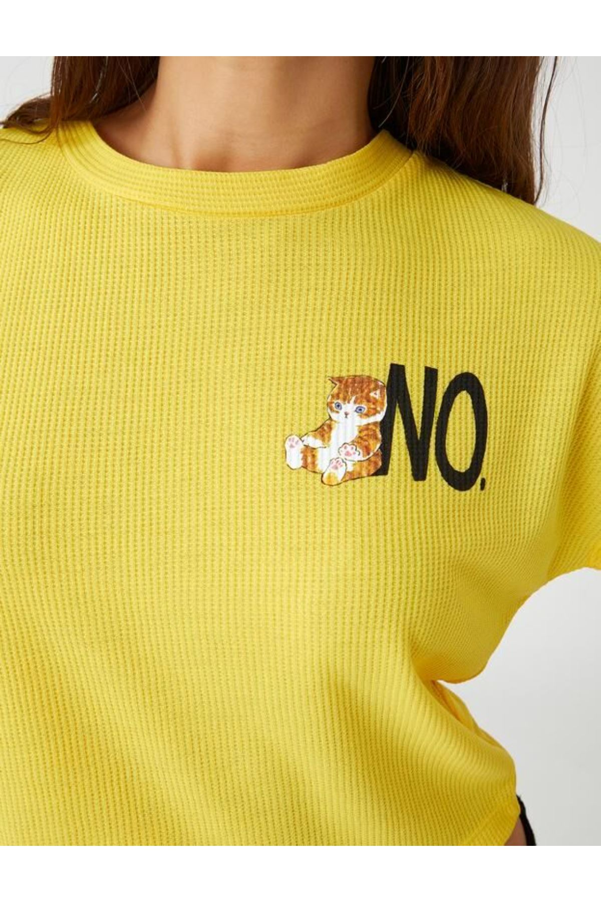 Koton Kadın Sarı  Tişört - 3SAL10085IK