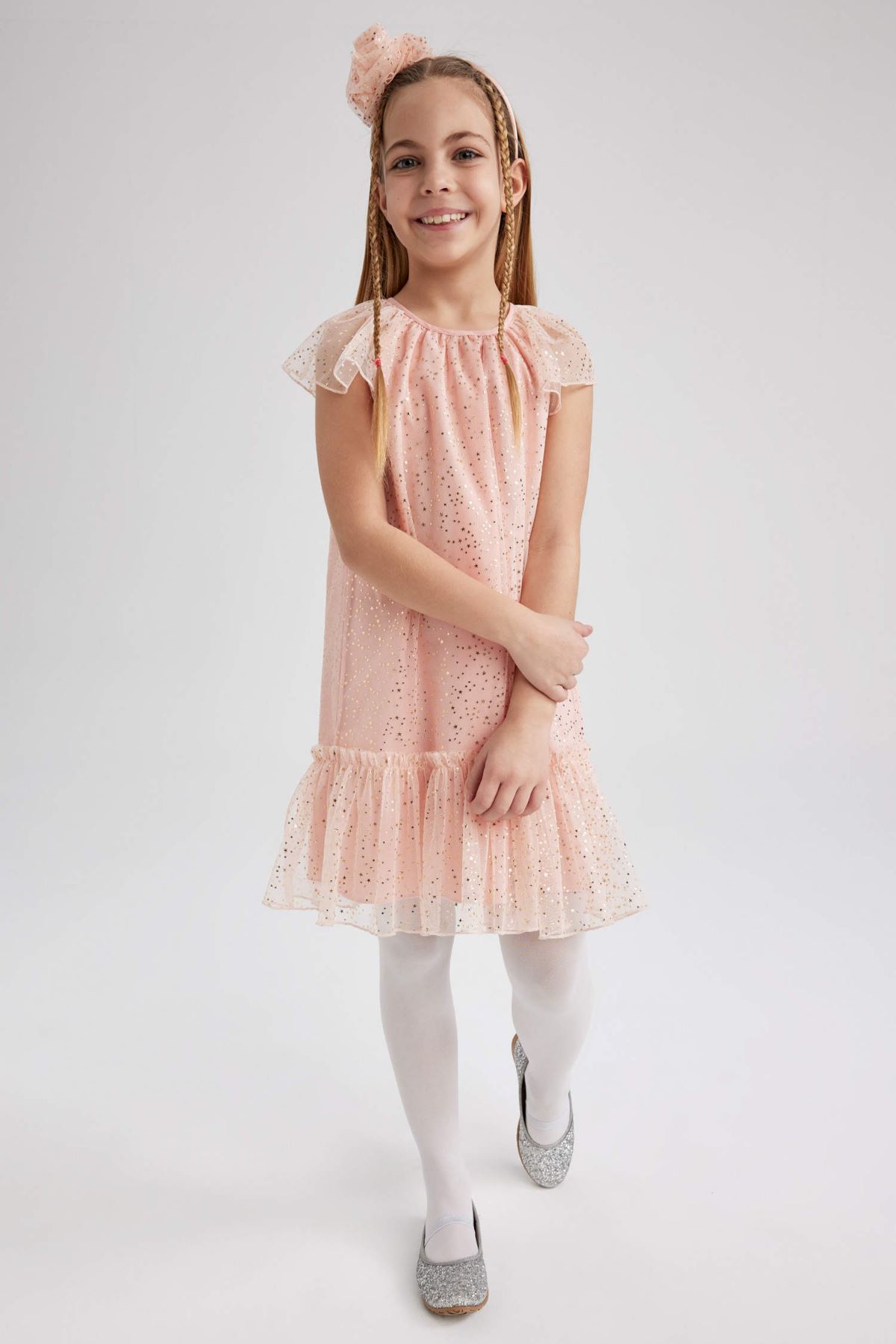 Defacto Kız Çocuk Pembe Elbise - Z6414A6/PN293