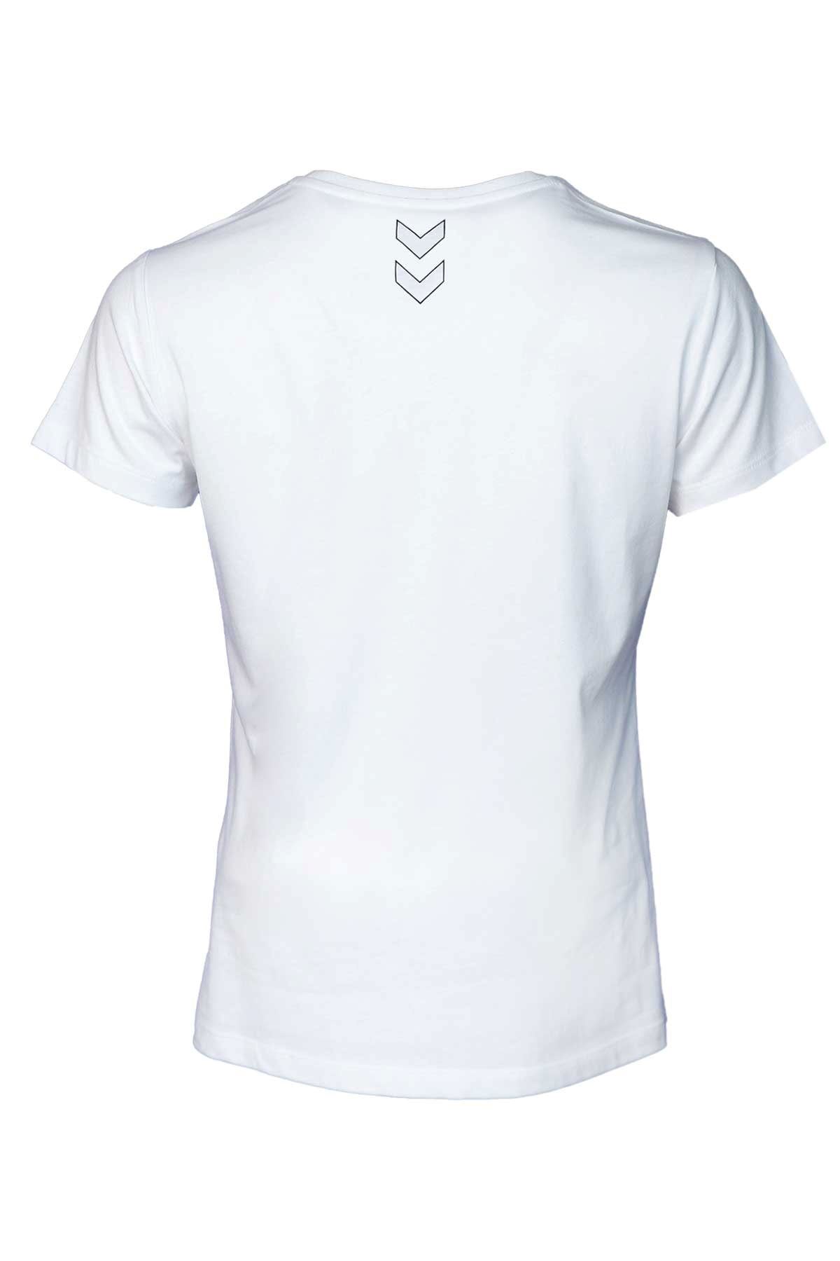 Hummel Hmlt-Te Mına Cotton T-Shırt Kadın Beyaz Tişört - 911706-9001