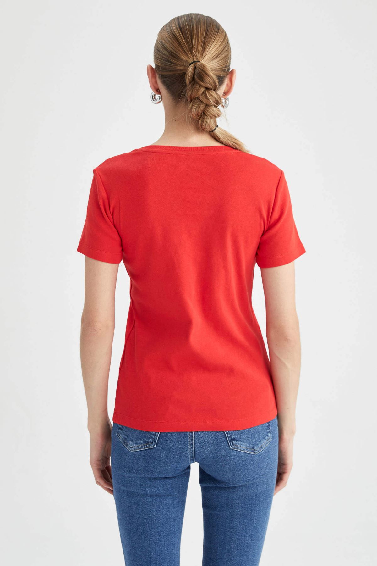 Defacto Kadın Kırmızı Tişört - I1080AZ/RD56