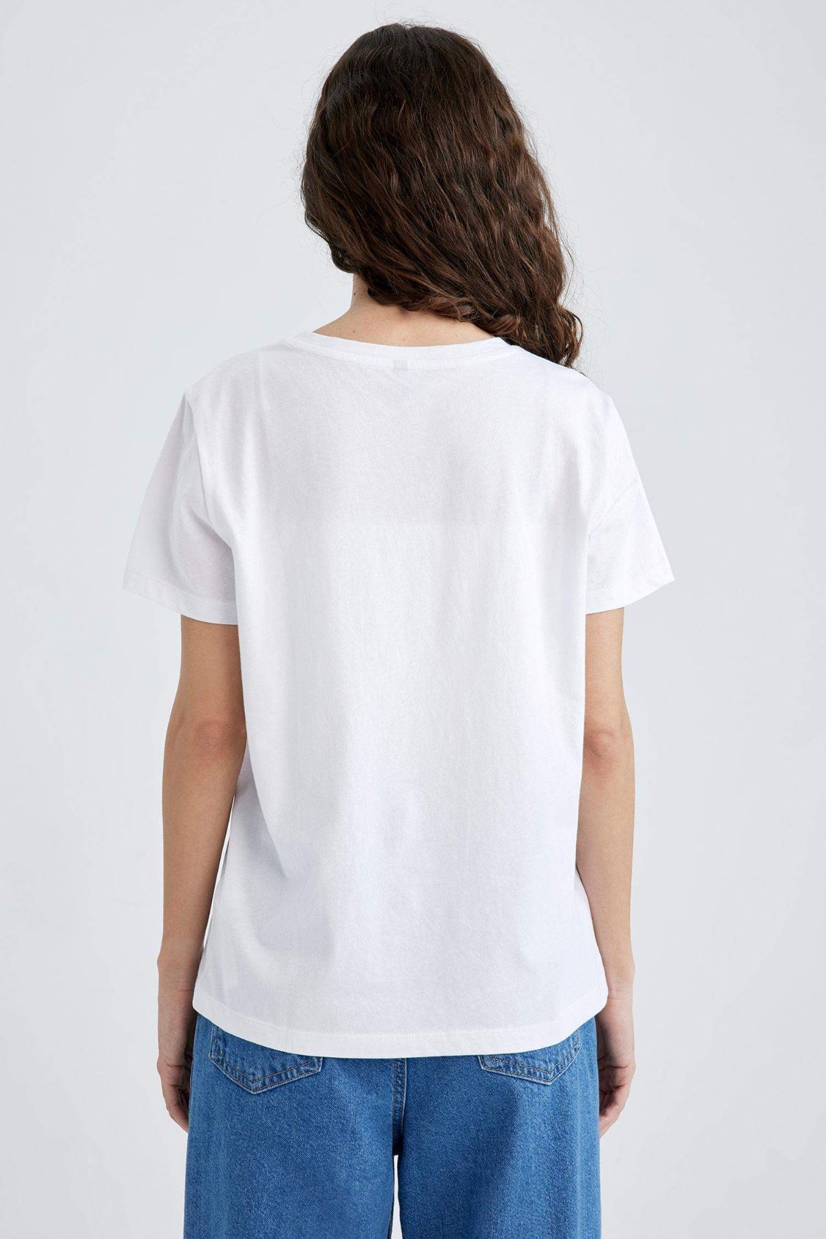 Defacto Kadın Beyaz Tişört - Z8365AZ/WT34