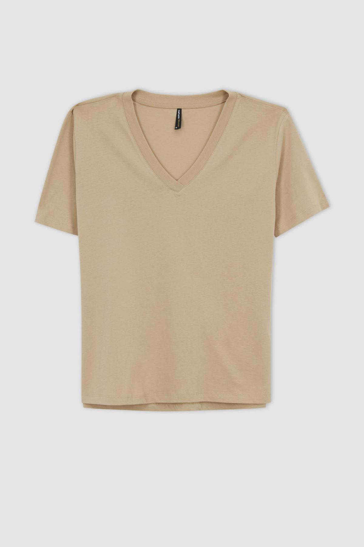 Defacto Kadın Kahverengi Tişört - I1080AZ/BG278