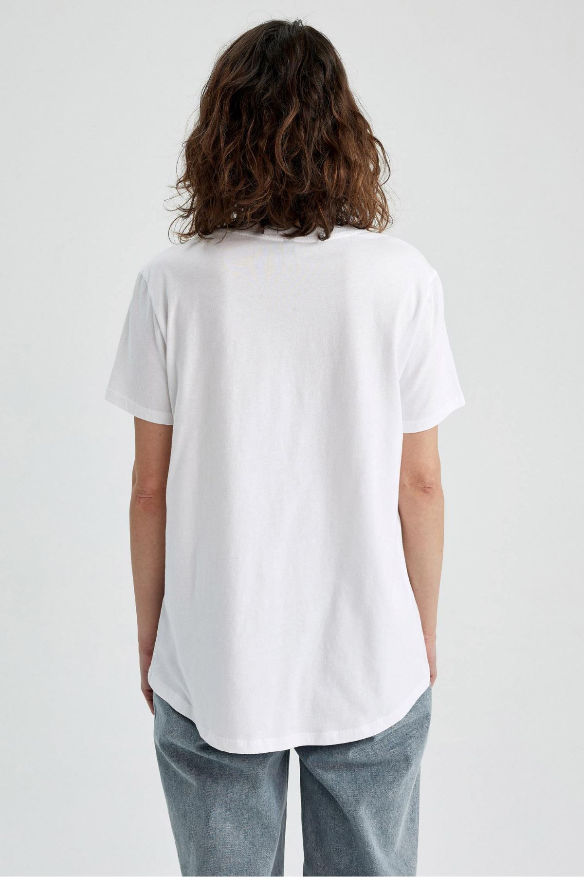Defacto Kadın Beyaz Tişört - T5097AZ/WT34