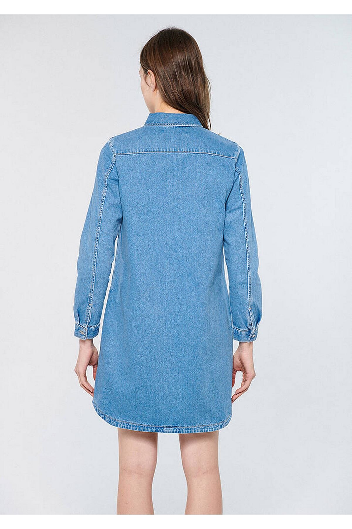 Lız Mavi Kadın Mavi Elbise - M130656-82250