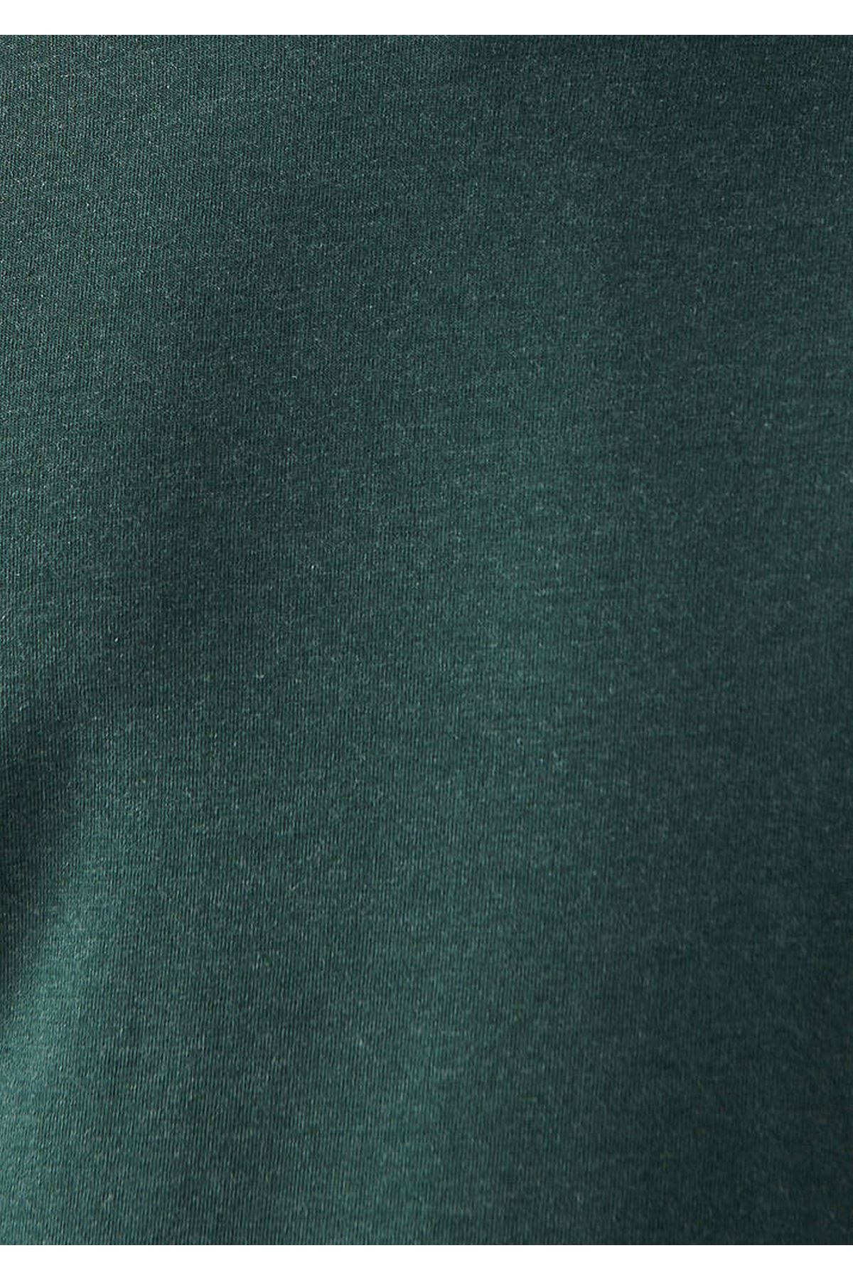 Stretch V Yaka Mavi Erkek Yeşil Tişört - M061748-25752