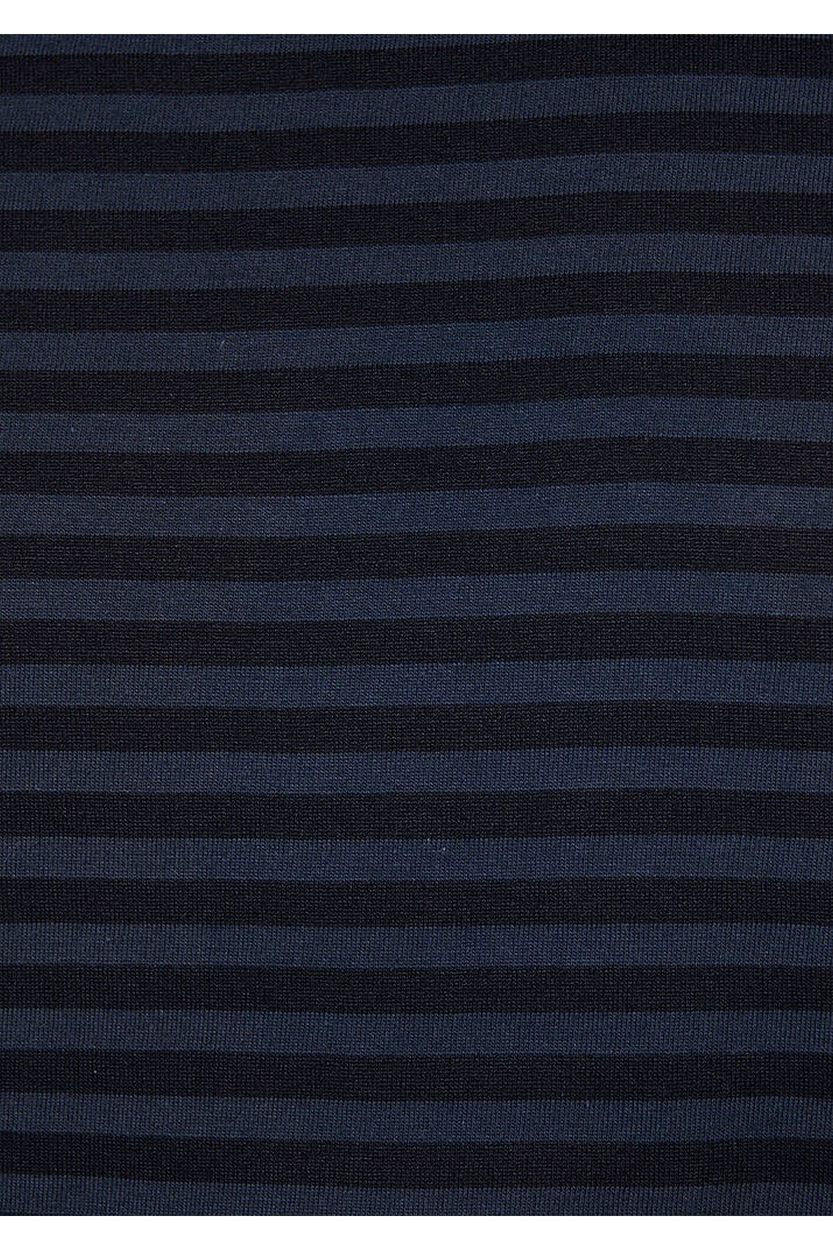 Çizgili Mavi Erkek Lacivert Tişört - M0611168-83699