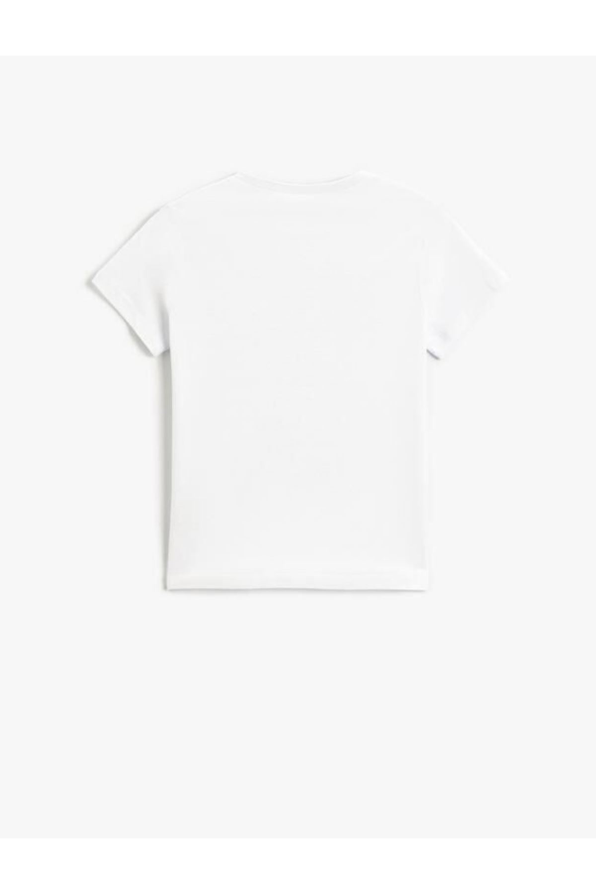 Koton Kız Çocuk Beyaz Tişört - 3SKG10051AK