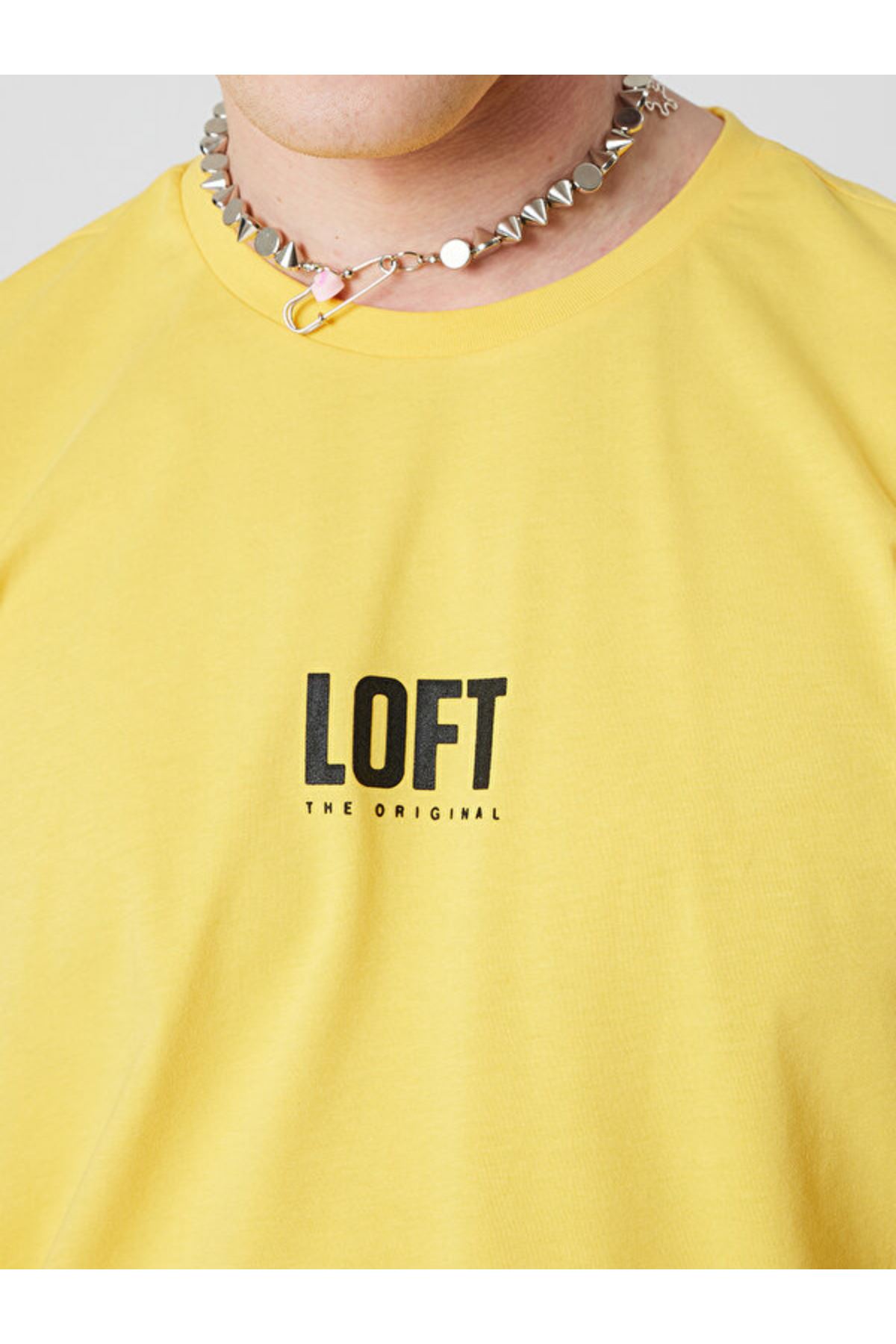 Loft Erkek Sarı  Tişört - LF2032079