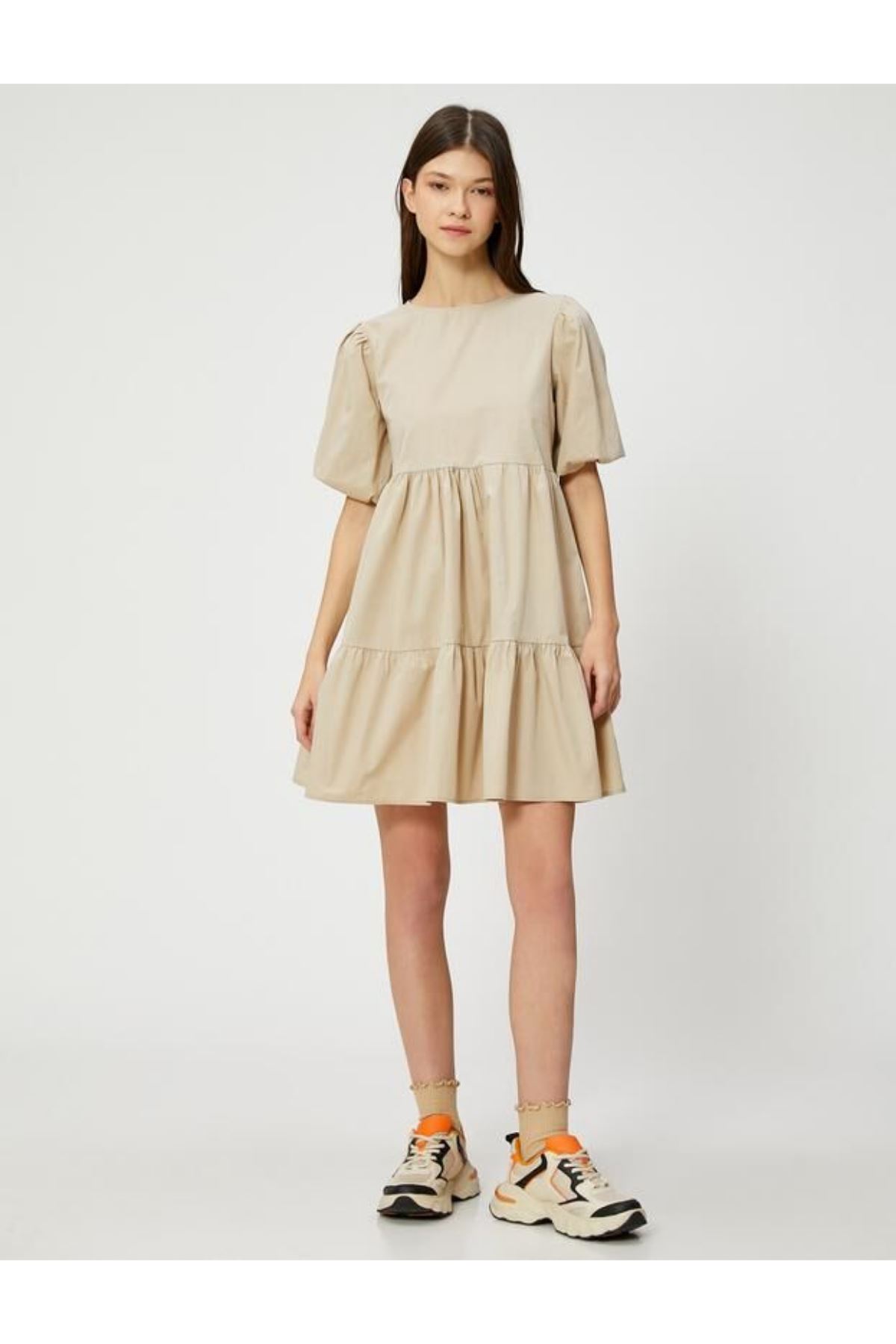 Koton Kadın Kahverengi Elbise - 3SAL80047IW