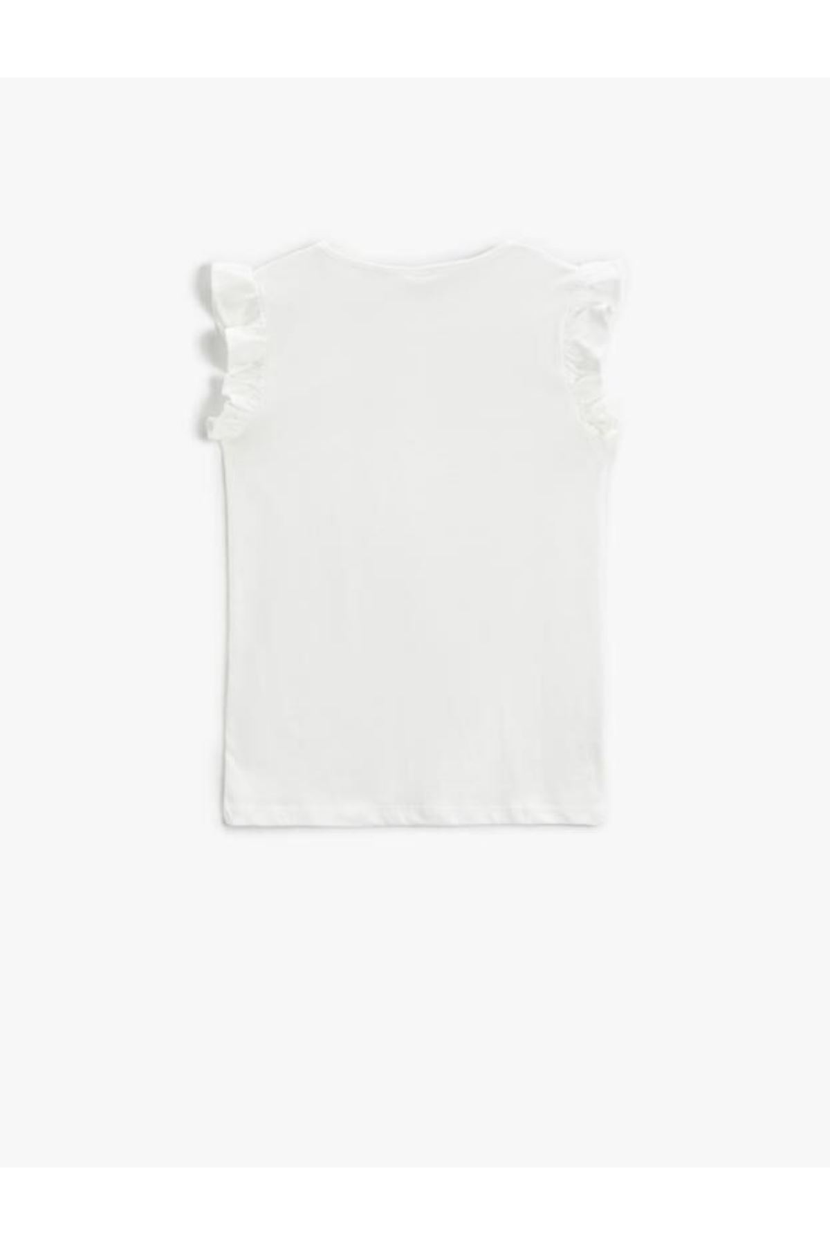Koton Kız Çocuk Beyaz Tişört - 3SKG10022AK