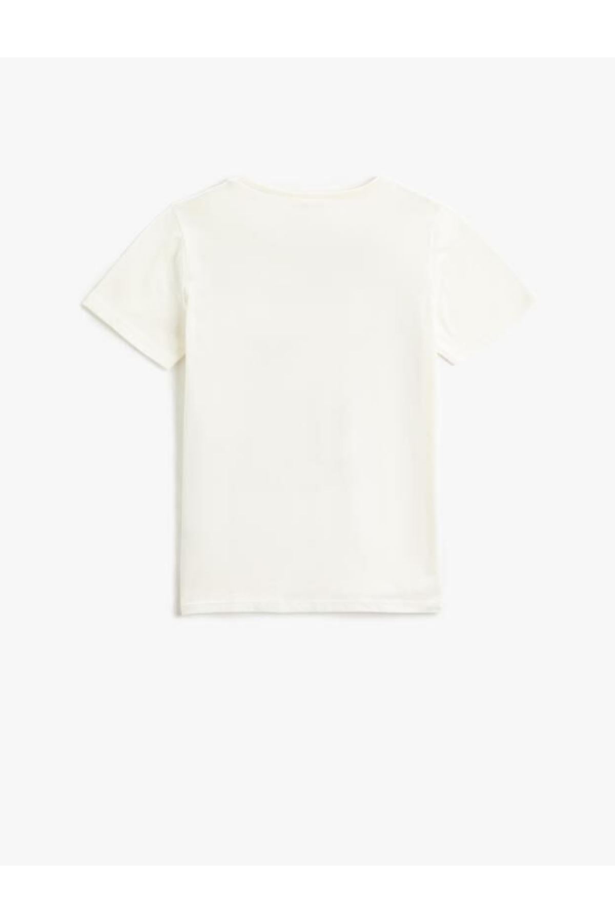 Koton Erkek Çocuk Beyaz Tişört - 3SKB10051TK
