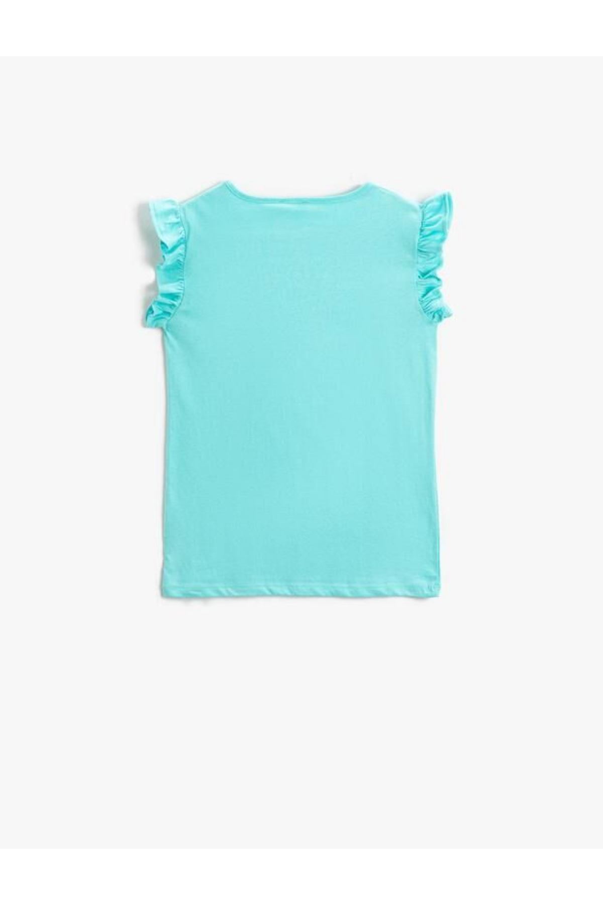Koton Kız Çocuk Mavi Tişört - 3SKG10022AK
