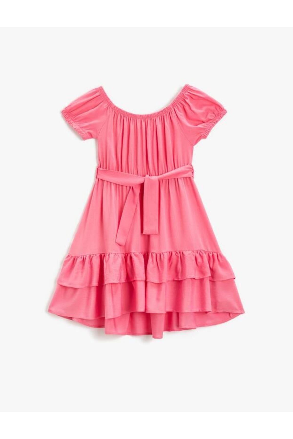 Koton Kız Çocuk Pembe Elbise - 3SKG80023AW