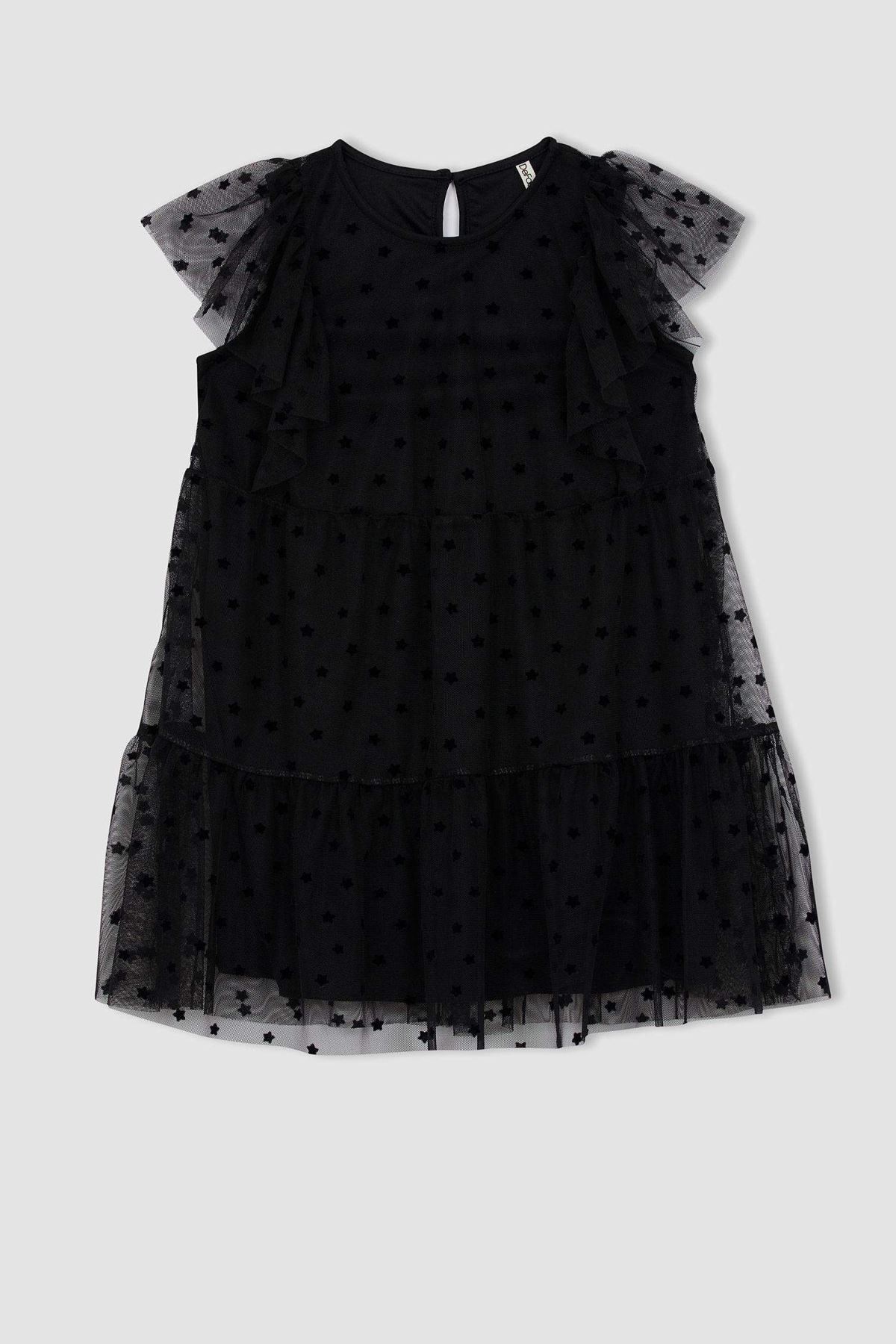 Defacto Kız Çocuk Siyah Elbise - Z5432A6/BK27
