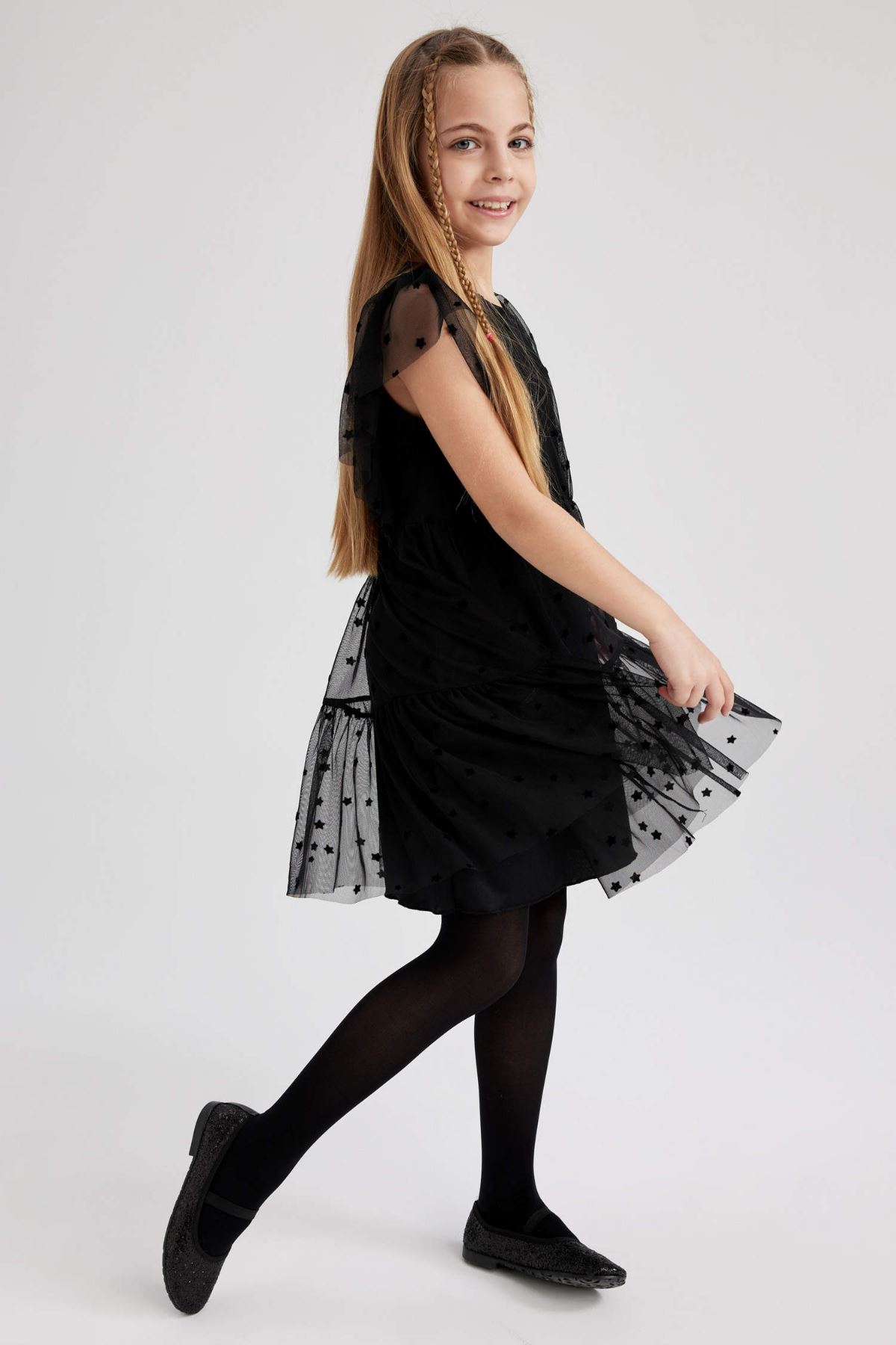 Defacto Kız Çocuk Siyah Elbise - Z5432A6/BK27
