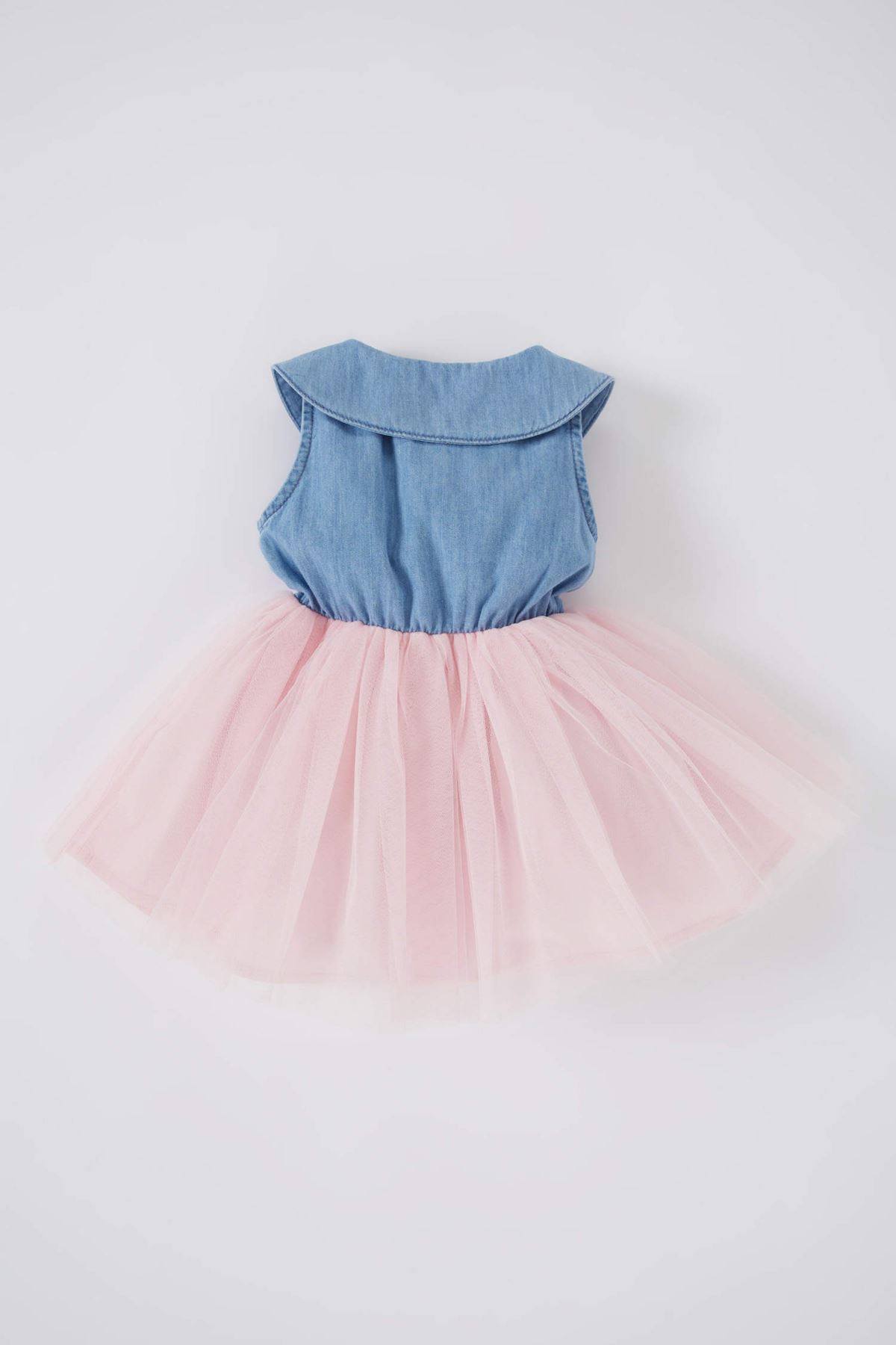 Defacto Kız Bebek Mavi Elbise - Z8262A2/BE394