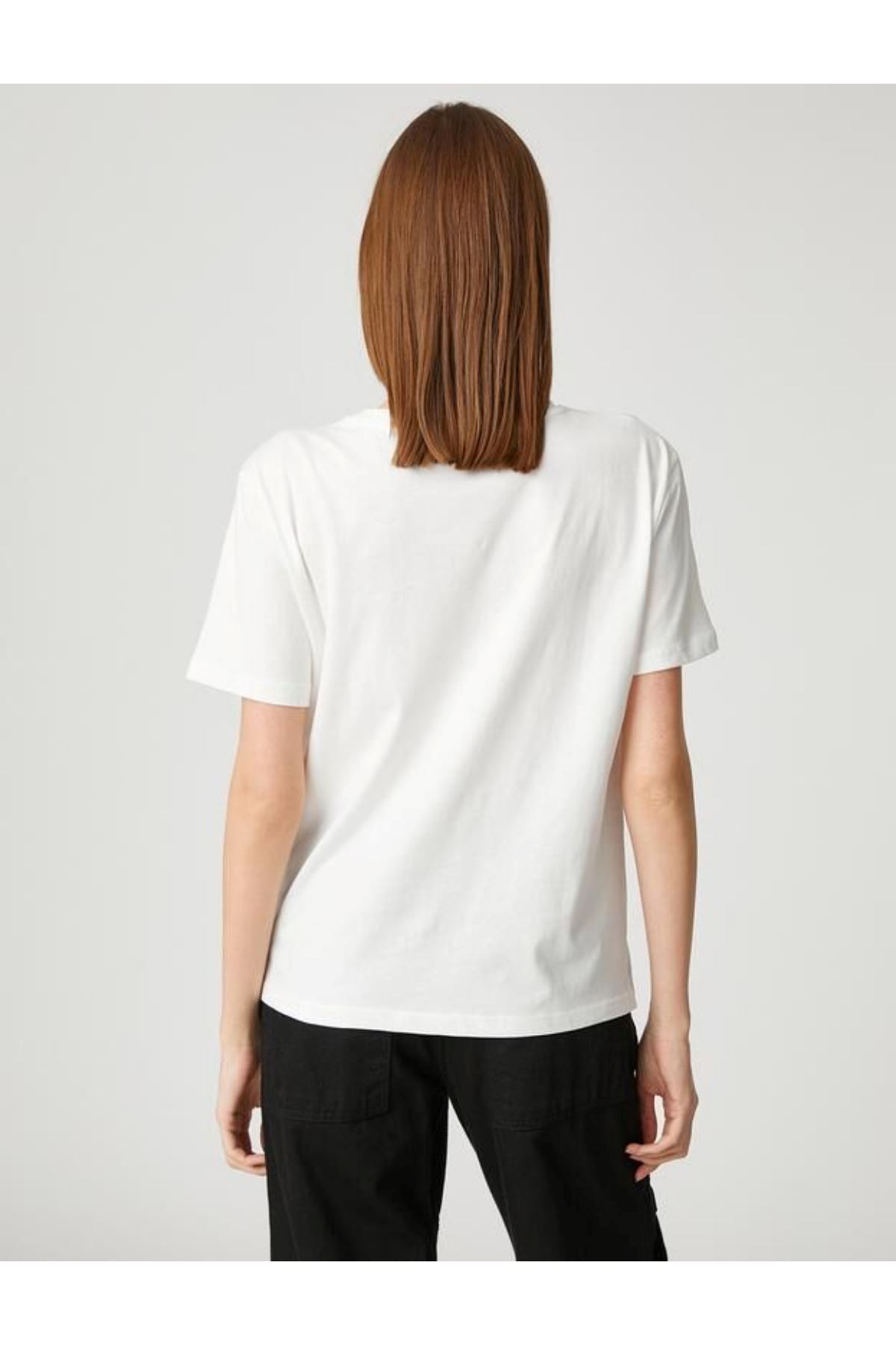 Koton Kadın Beyaz Tişört - 3SAK50252EK