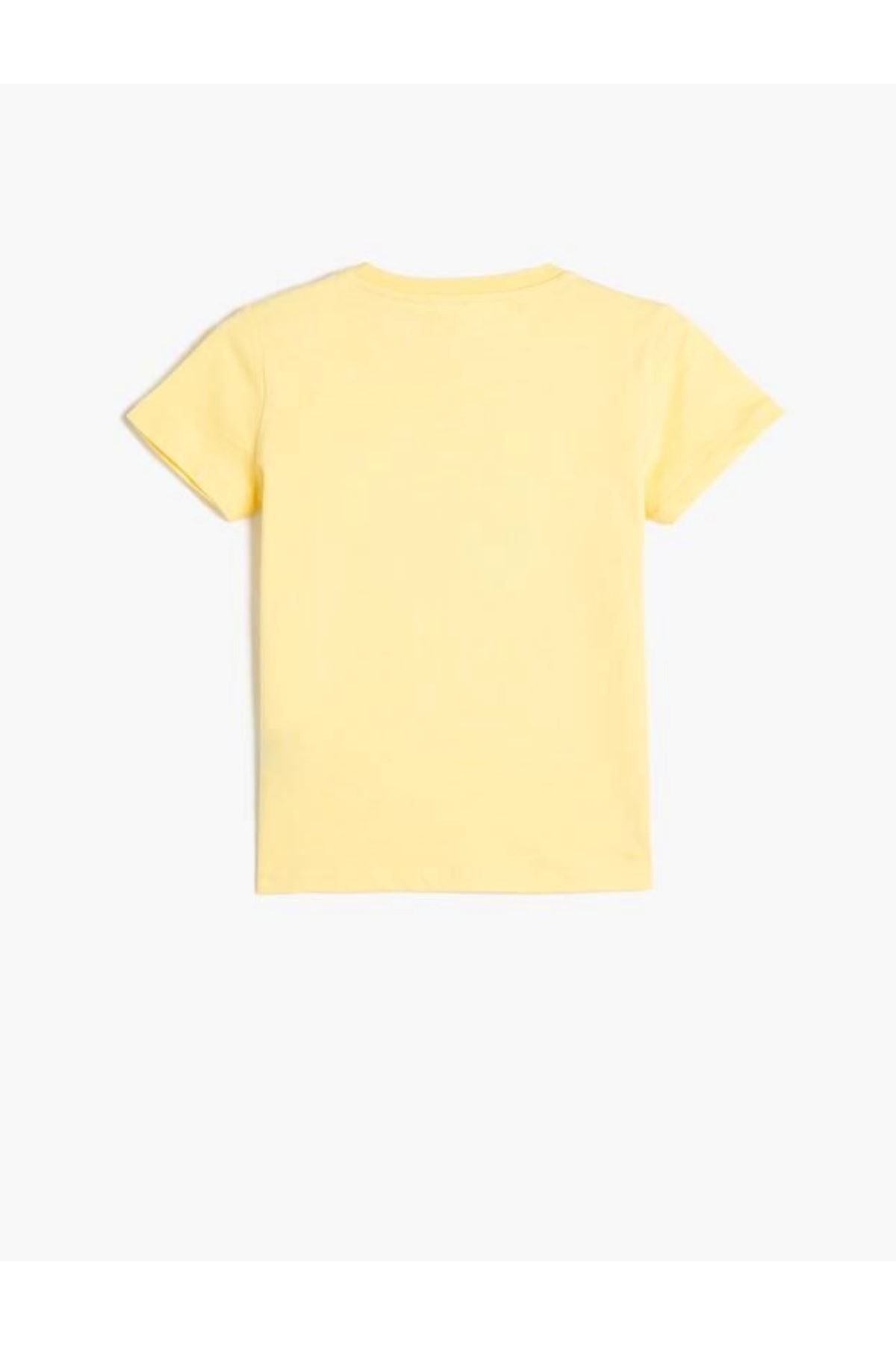 Koton Kız Çocuk Sarı  Tişört - 3SKG10121AK
