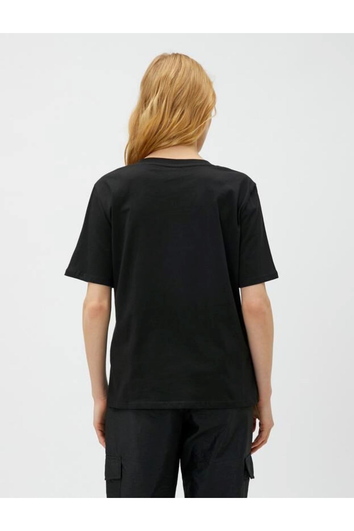 Koton Kadın Siyah Tişört - 3SAK50241EK