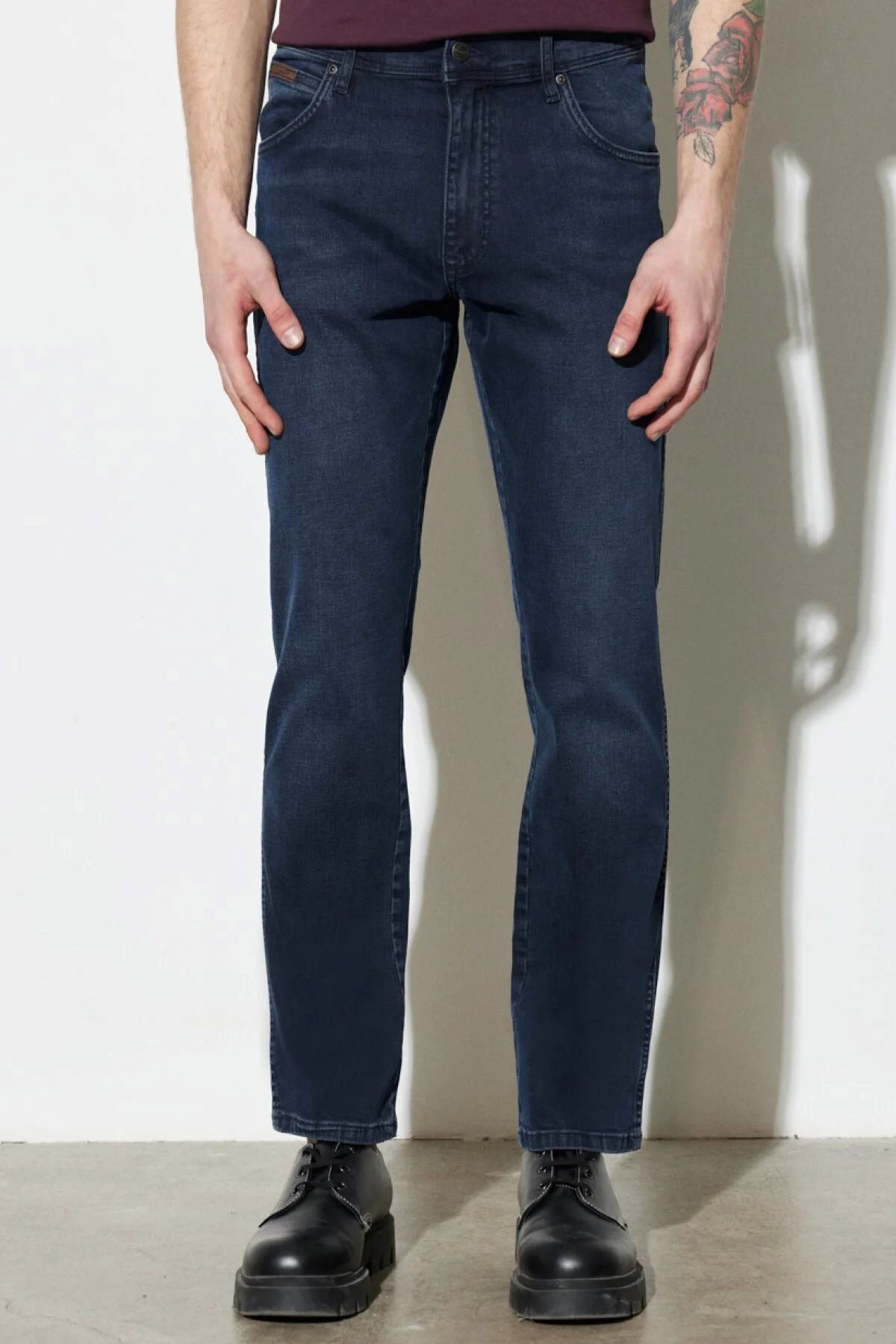 Wrangler Texas Slim Erkek Mavi Jean Pantolon - W12S010396