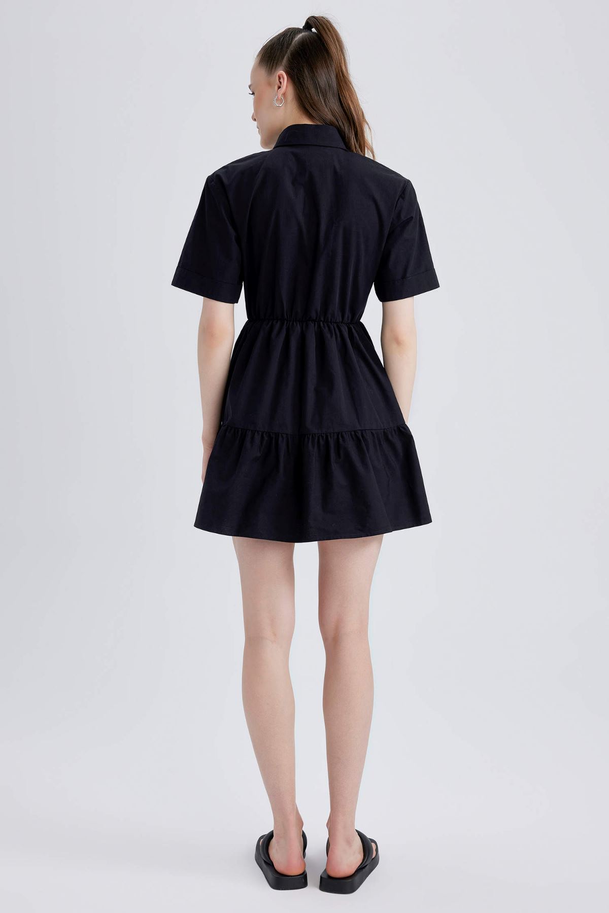 Defacto Kadın Siyah Elbise - Y3935AZ/BK27