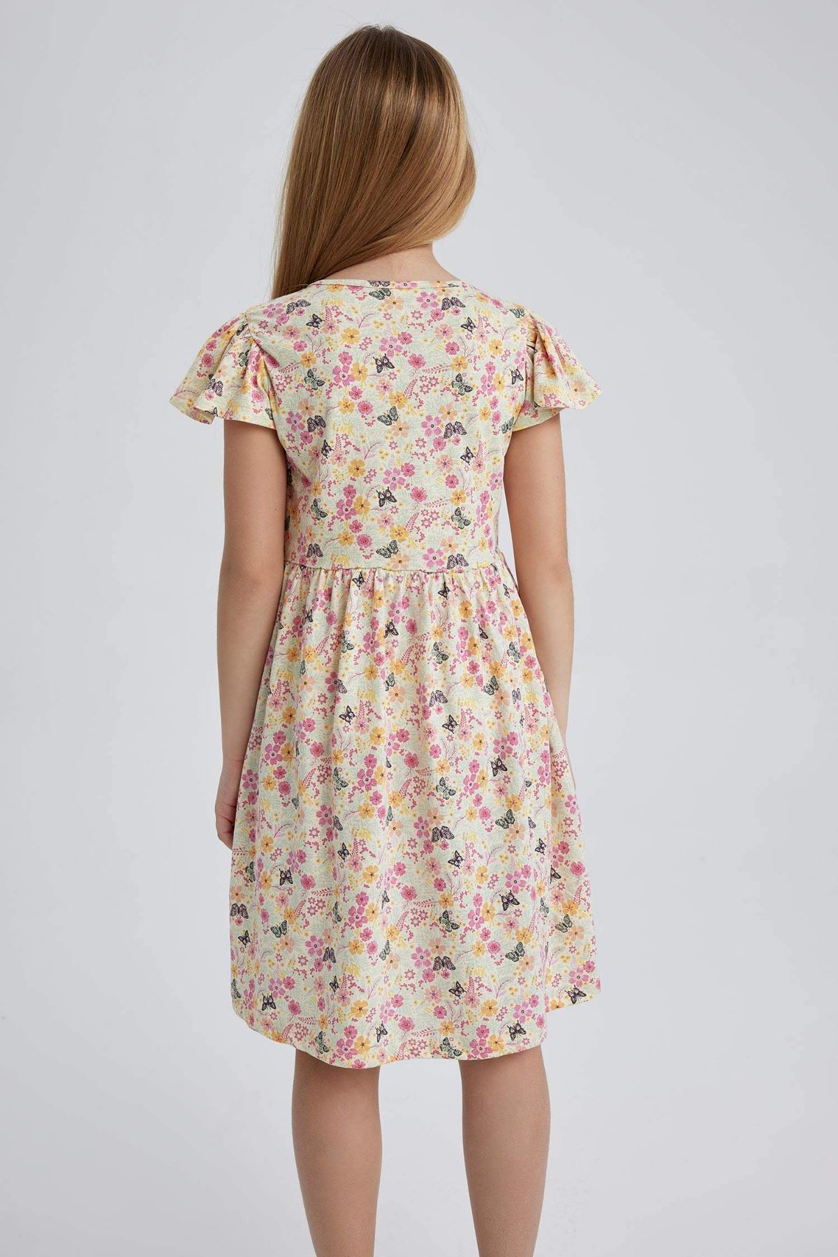 Defacto Kız Çocuk Sarı  Elbise - W7746A6/YL240
