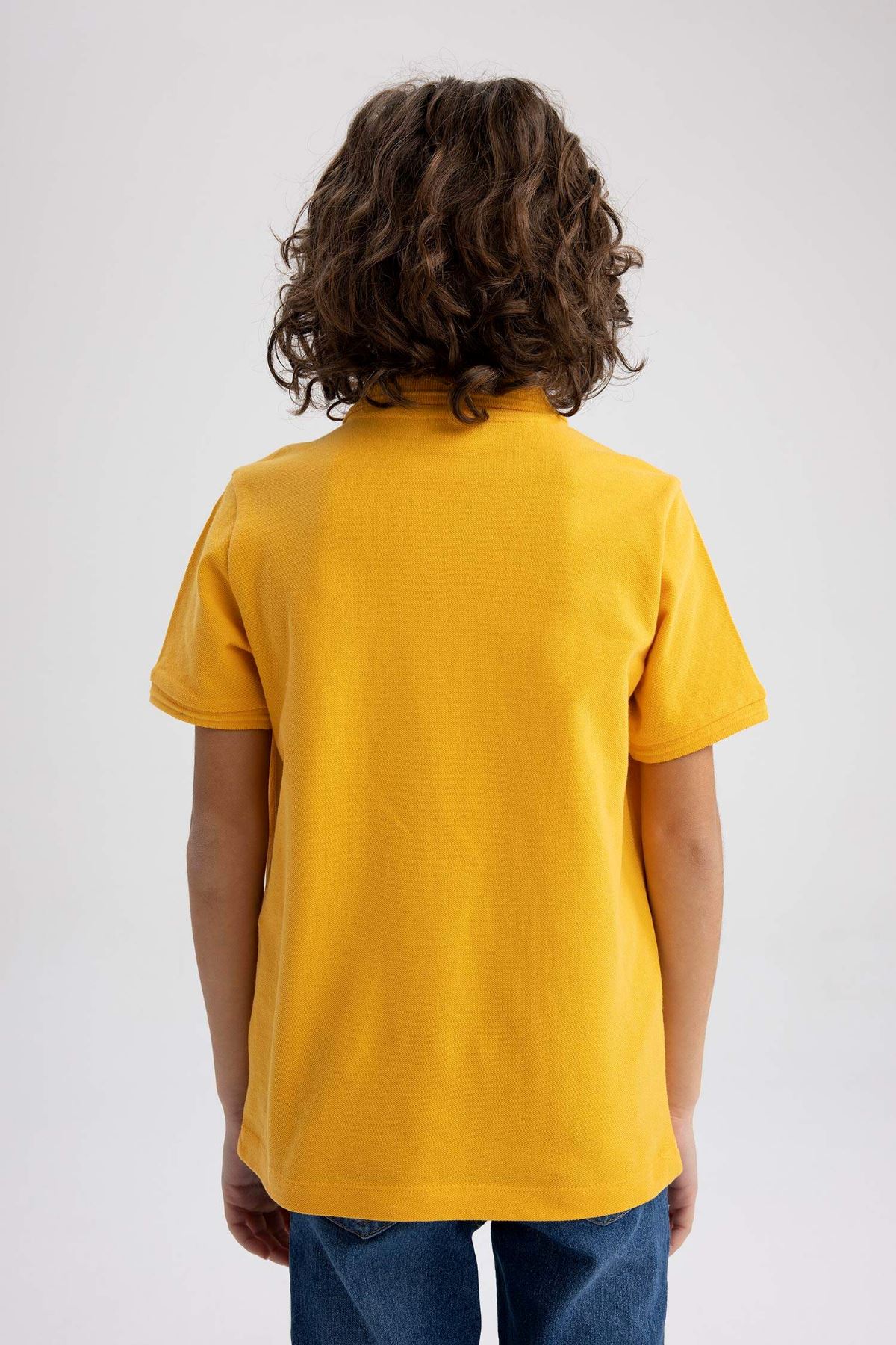 Defacto Erkek Çocuk Sarı  Tişört - K1689A6/YL76