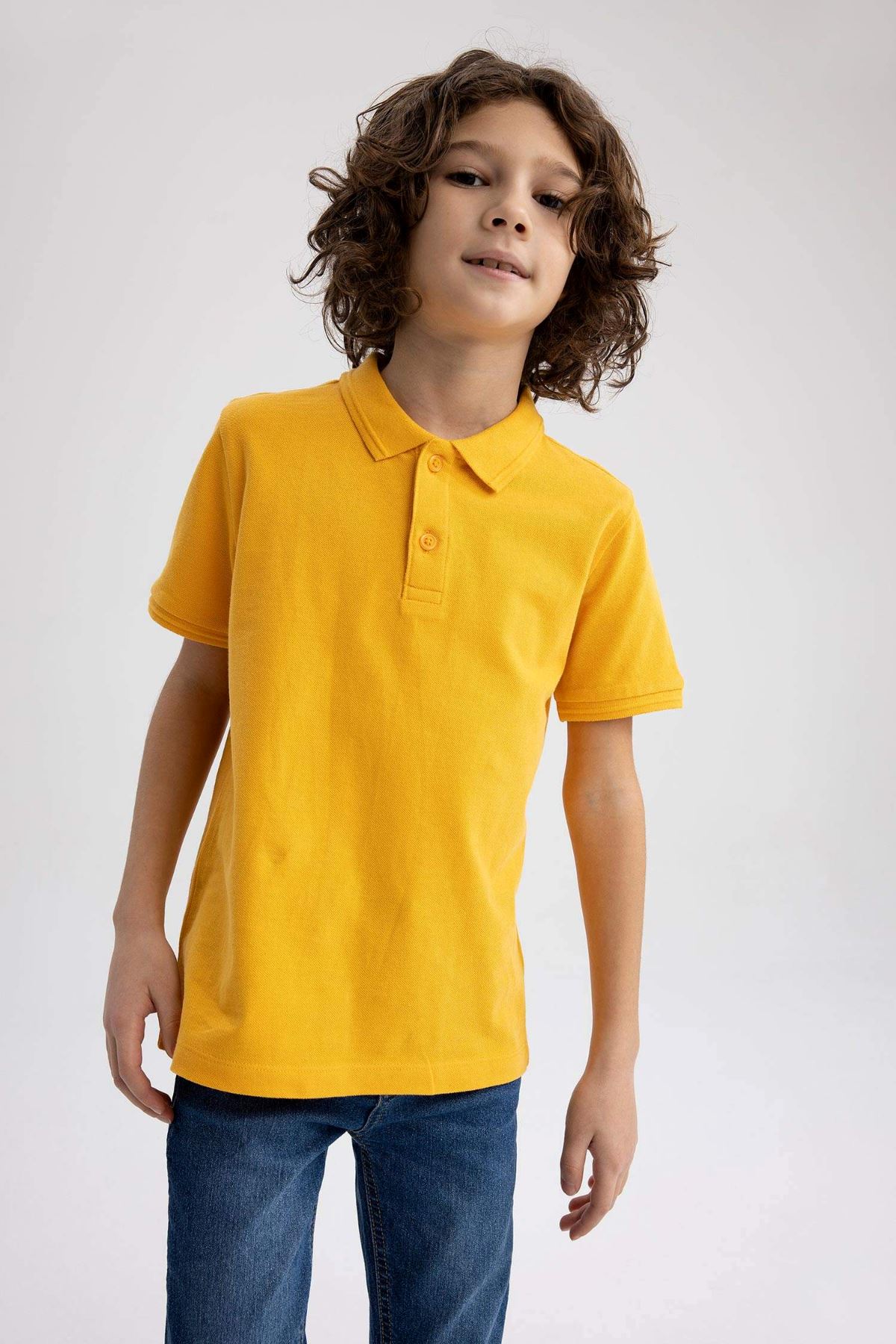 Defacto Erkek Çocuk Sarı  Tişört - K1689A6/YL76
