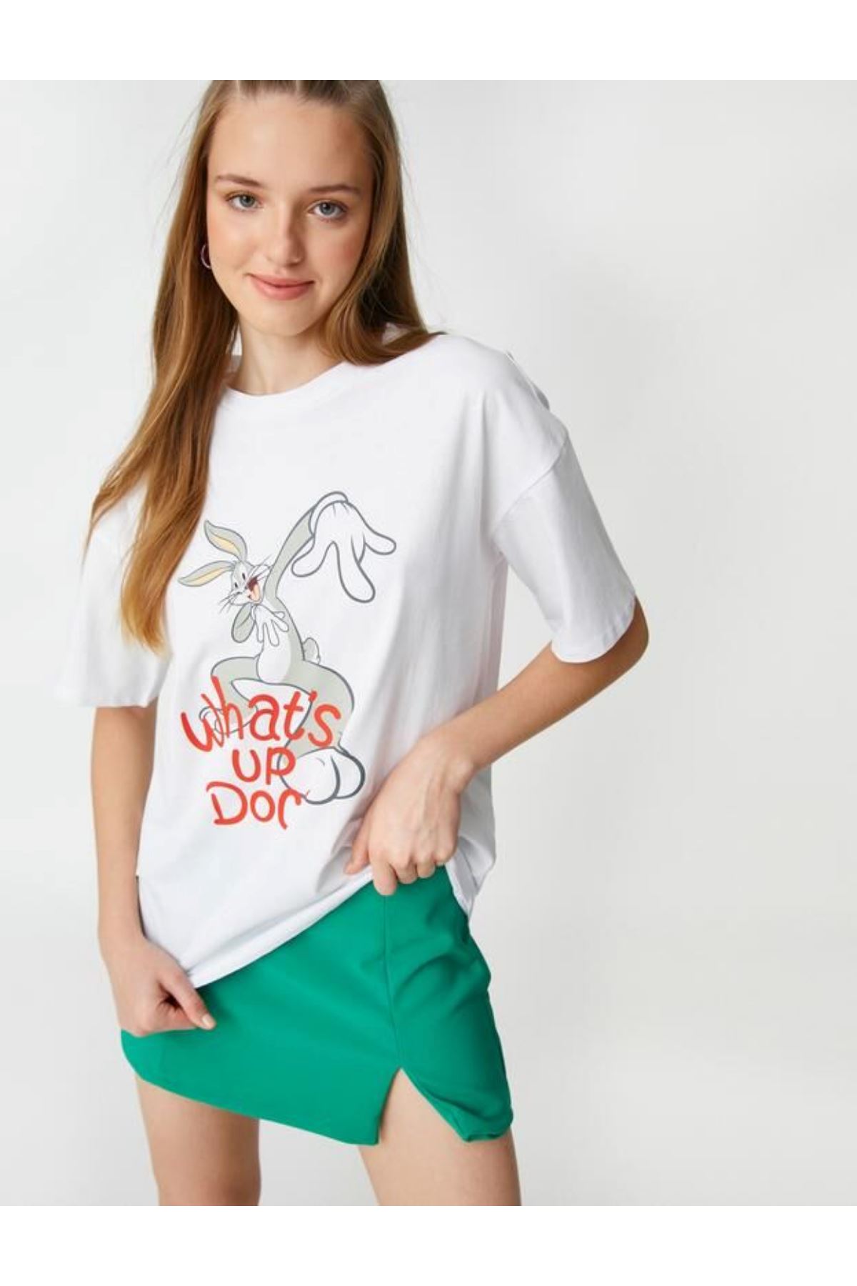 Koton Kadın Beyaz Tişört - 3SAL10264IK