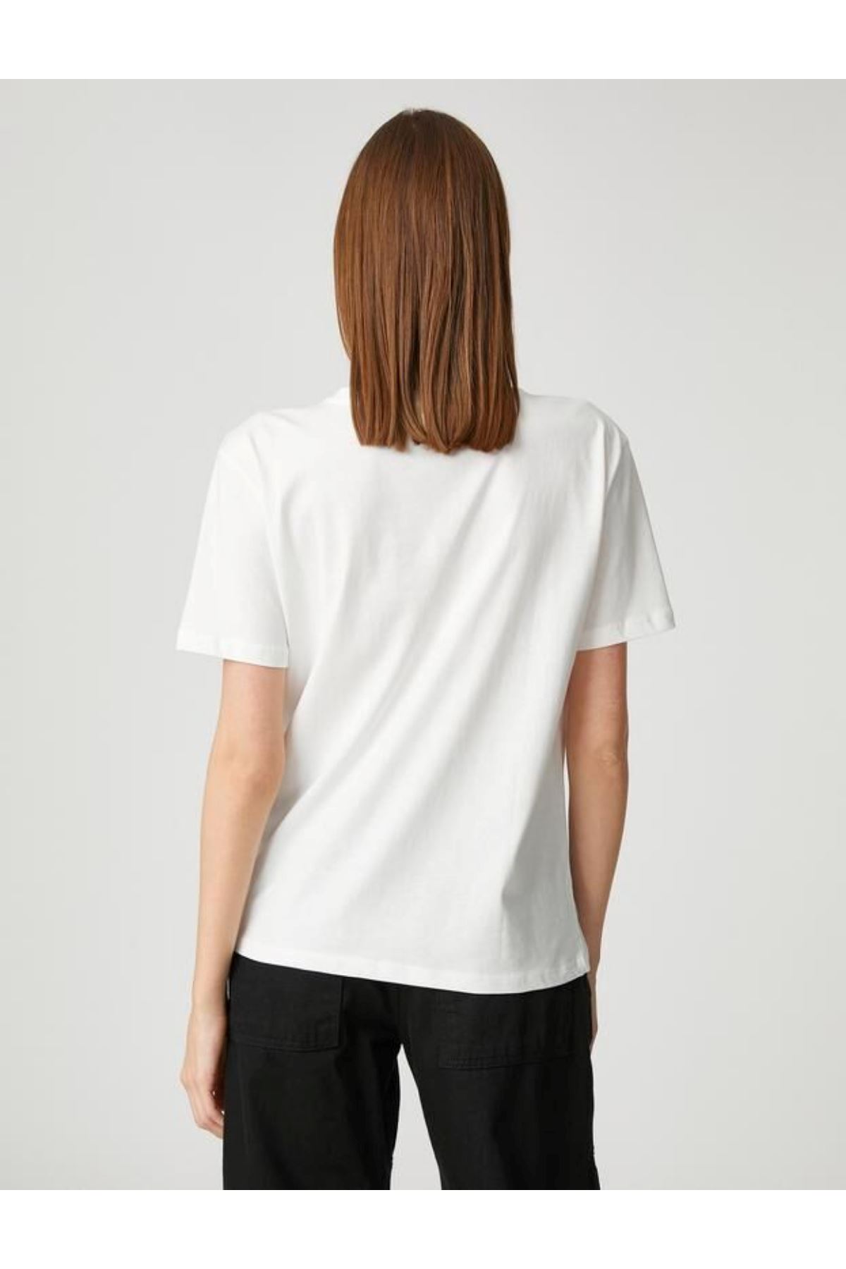 Koton Kadın Beyaz Tişört - 3SAK50248EK