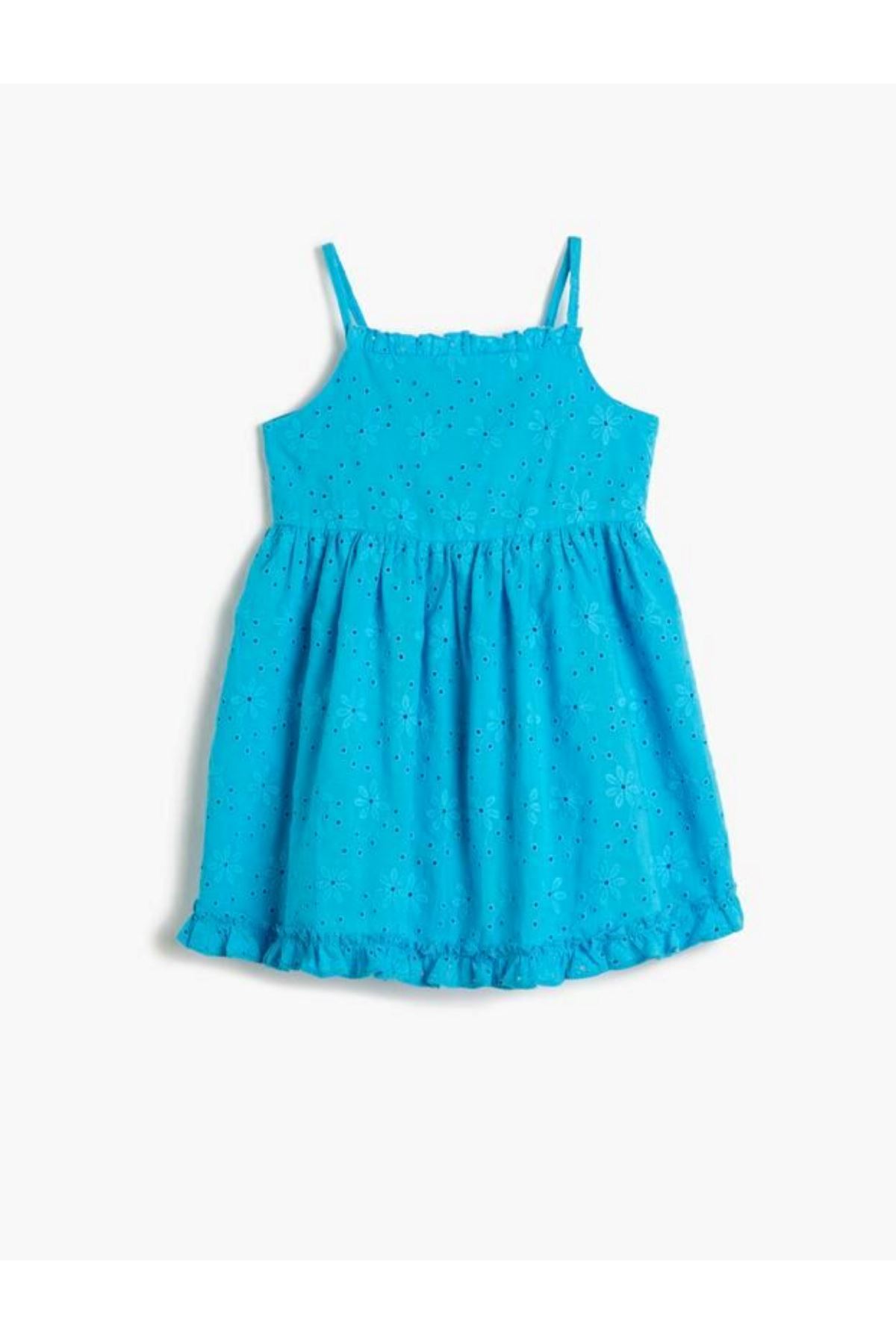 Koton Kız Çocuk Mavi Elbise - 3SKG80079AW