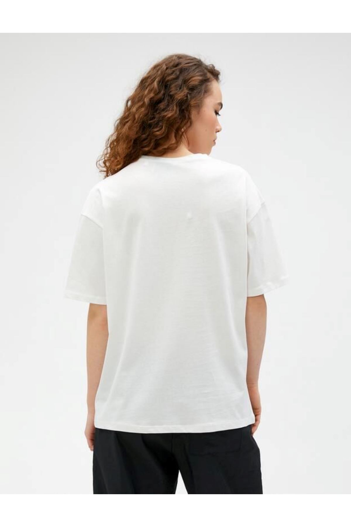 Koton Kadın Beyaz Tişört - 3SAL10600IK