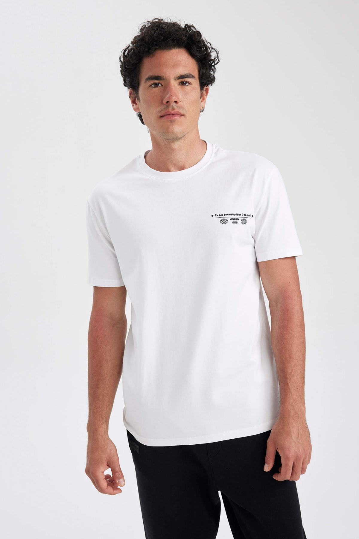 Defacto Erkek Beyaz Tişört - Z3218AZ/WT34