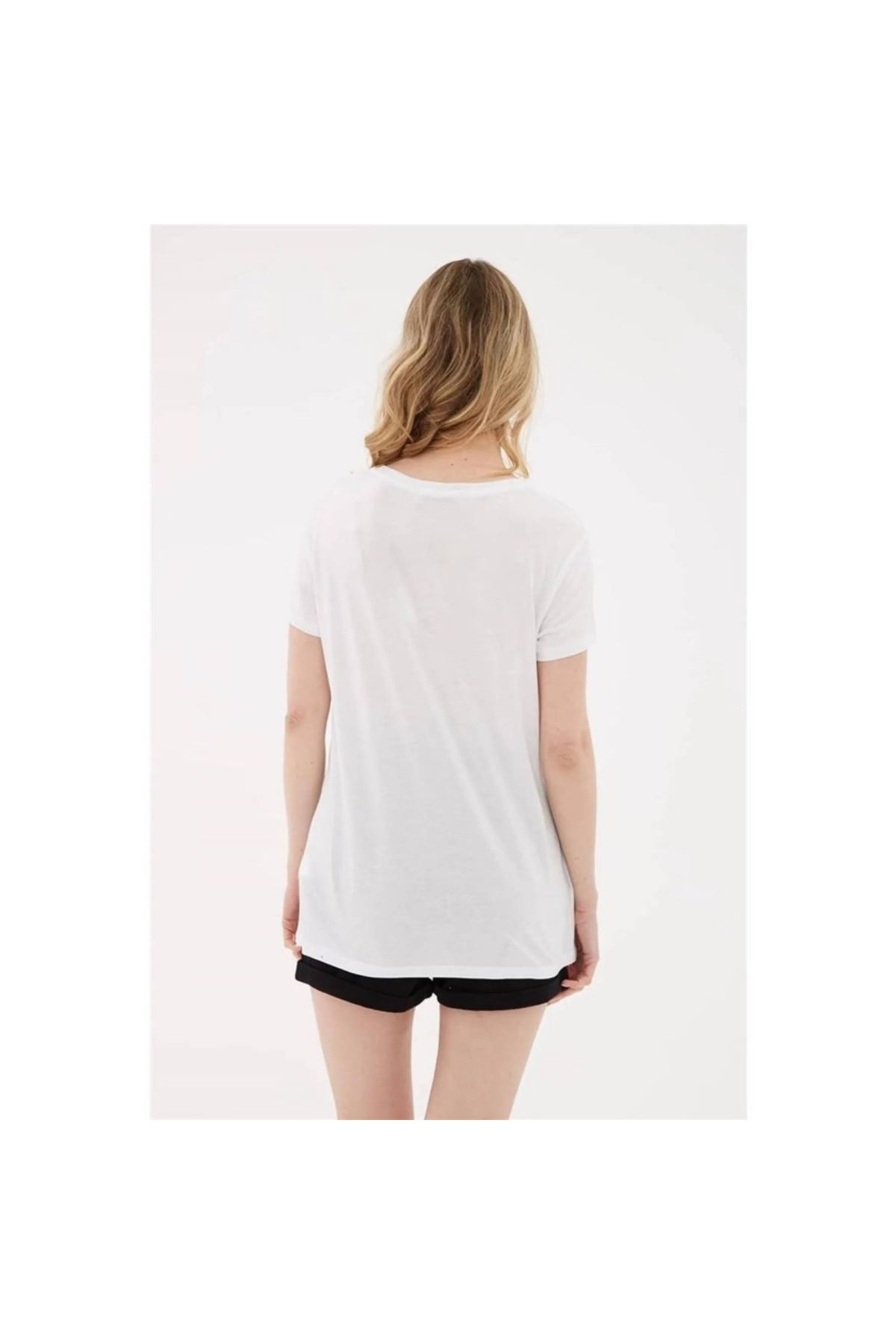 Fashion Friends Kadın Beyaz Tişört - 23Y0448K1