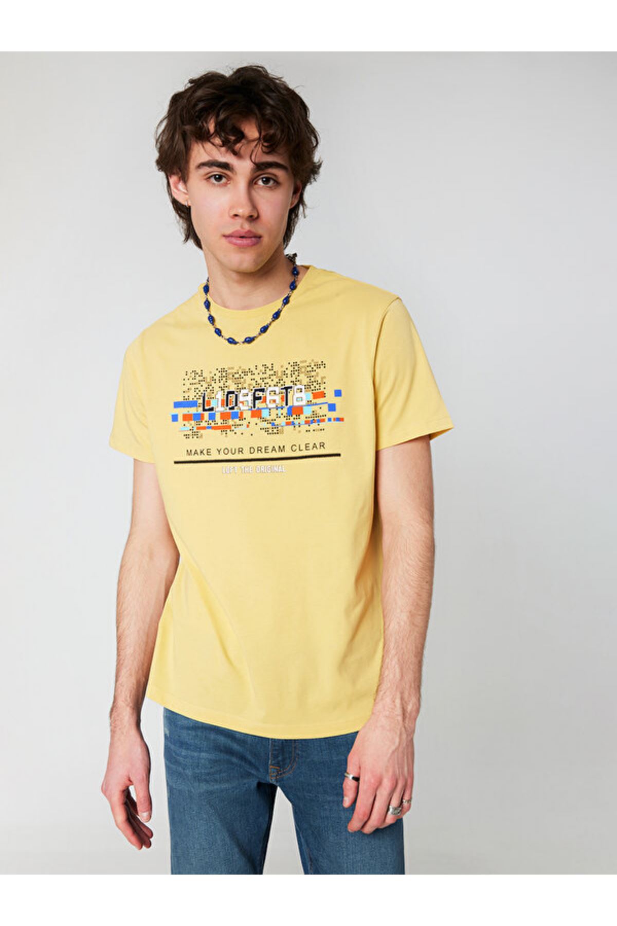 Loft Erkek Sarı  Tişört - LF2031911
