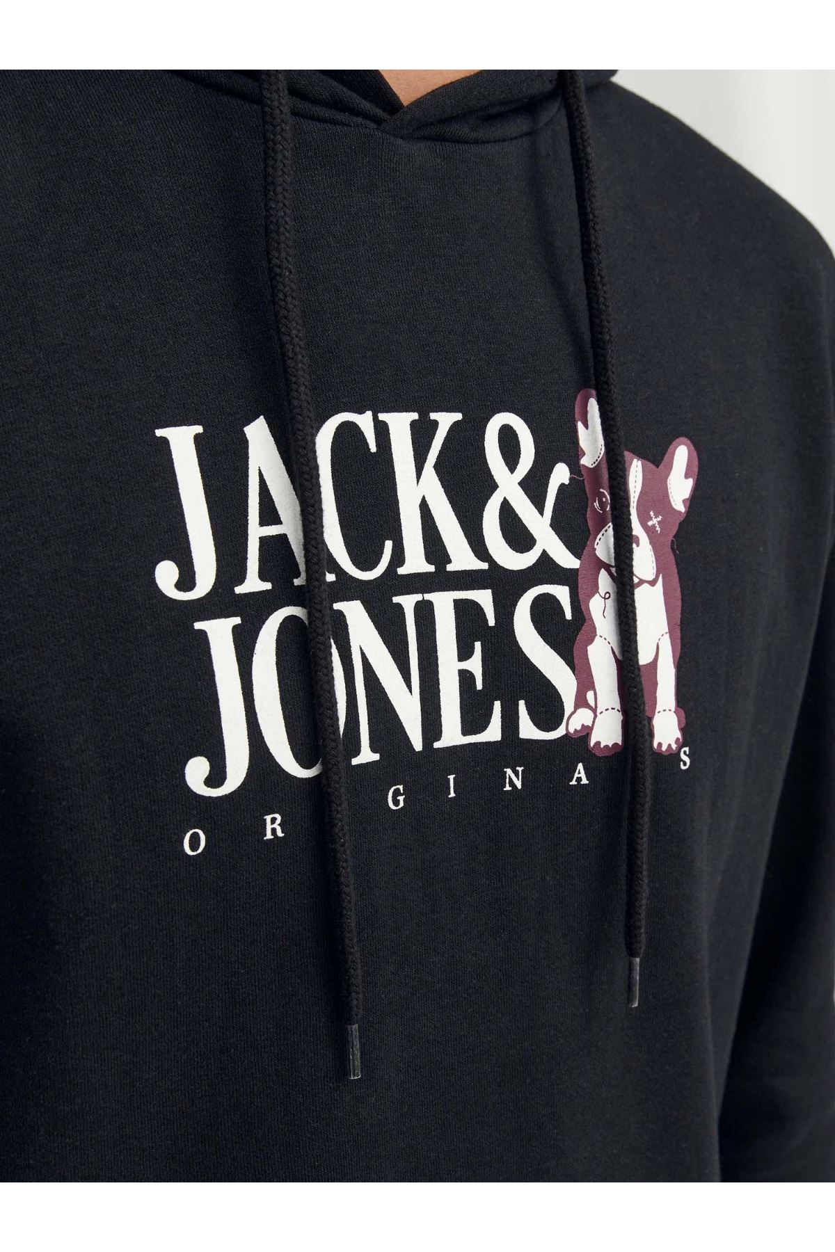 Jack & Jones Jorbeware Sweat Hood Fst Erkek Siyah Sweat - 12244219