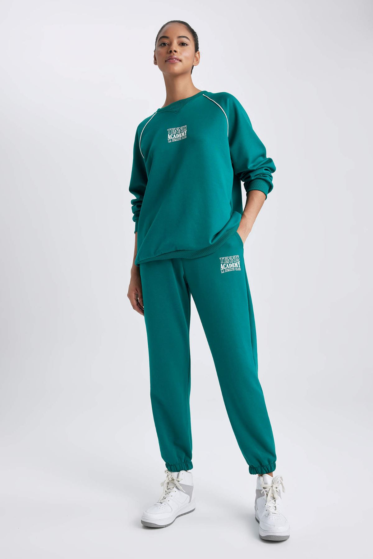 Defacto Kadın Yeşil Kanvas Pantolon - A9630AX/GN380