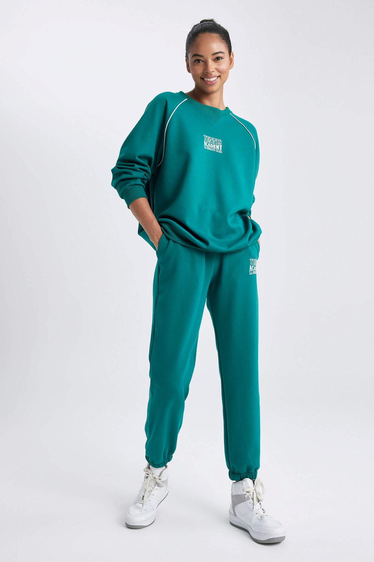 Defacto Kadın Yeşil Kanvas Pantolon - A9630AX/GN380