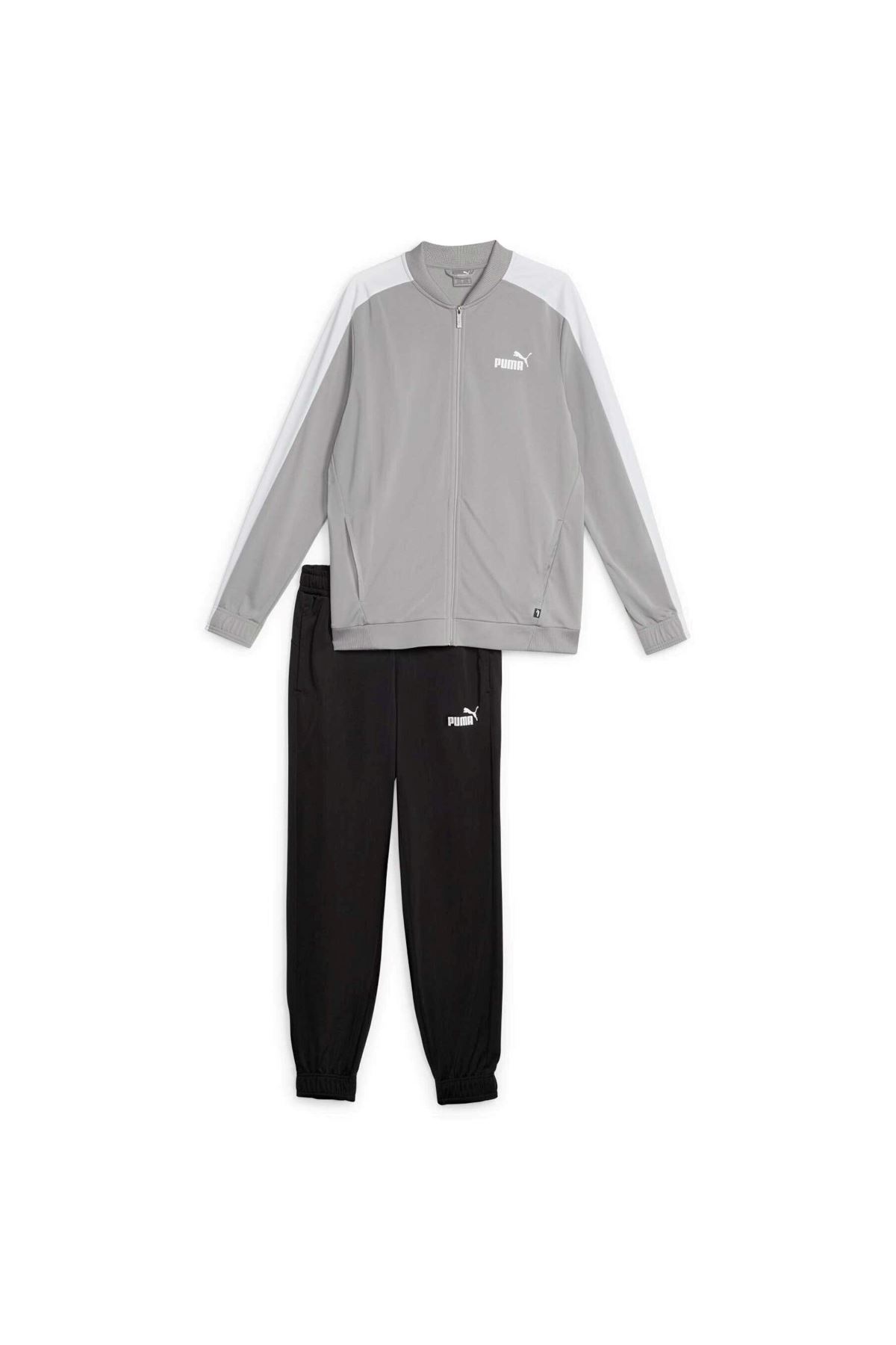 Puma Baseball Tricot Suit Erkek Gri Eşofman Takımı - 677428-14