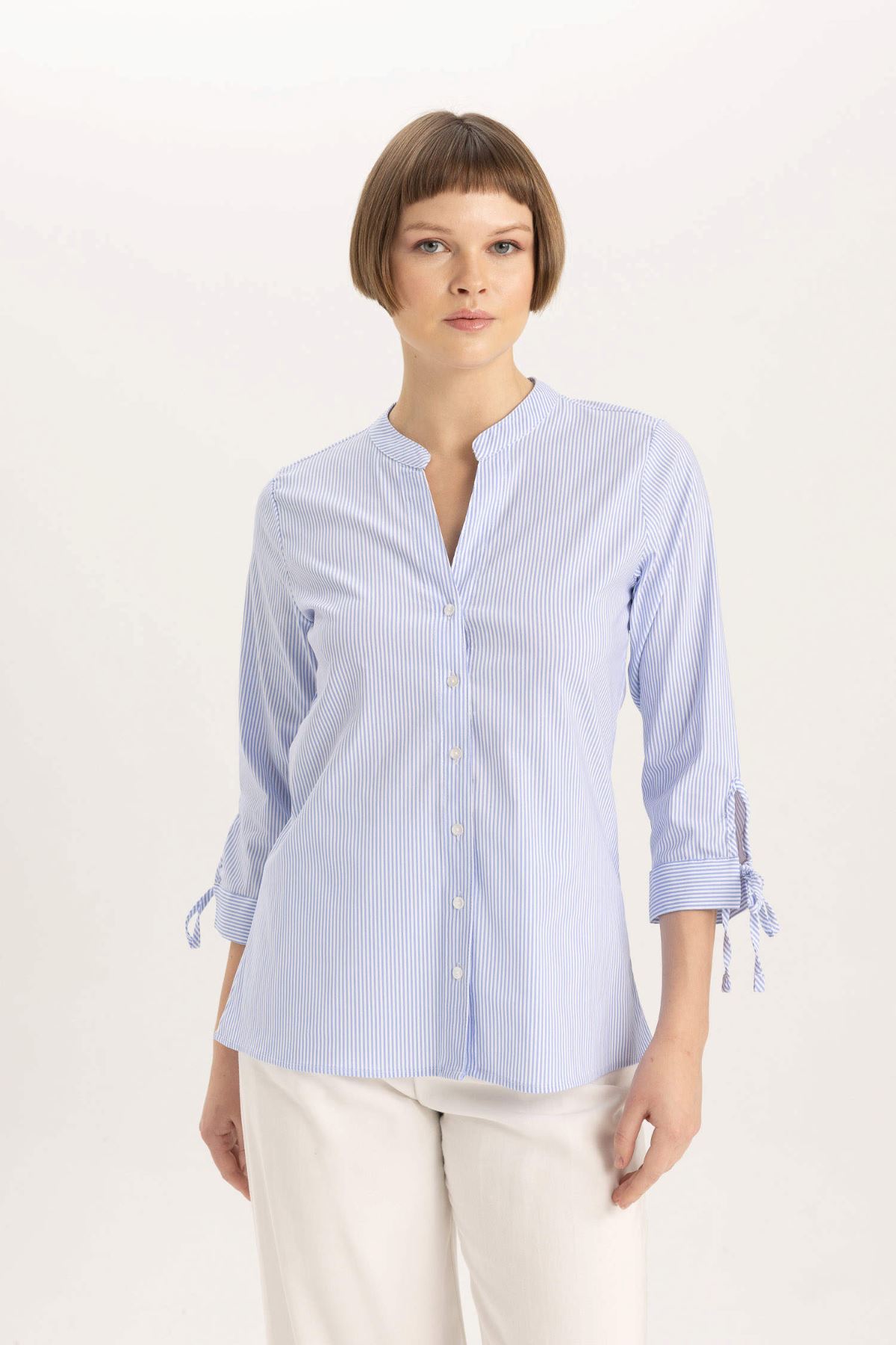 Defacto Kadın Mavi Gömlek - I5280AZ/BE196