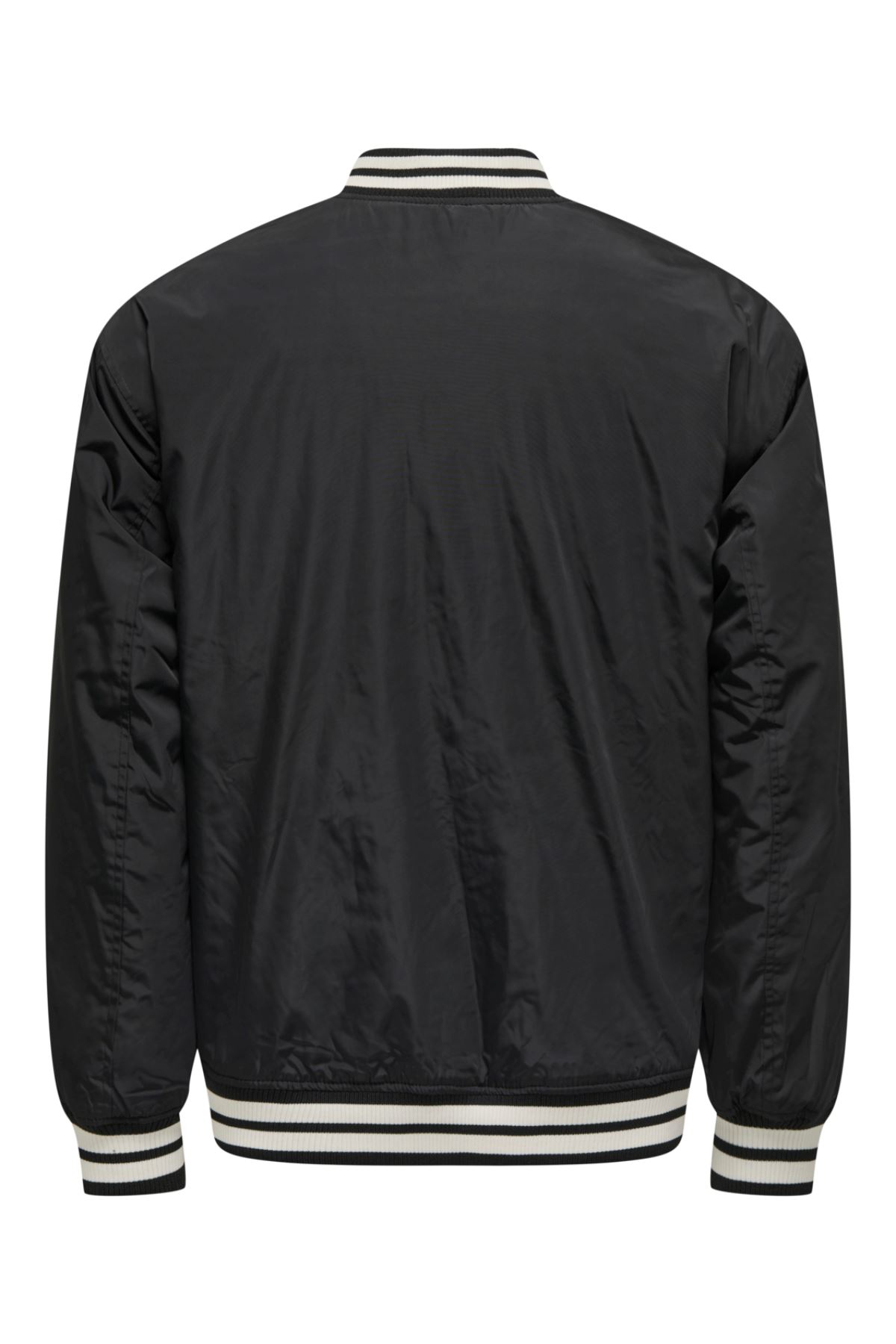 Only & Sons Onsorvey Varsıty Jacket Otw Vd Erkek Siyah Ceket - 22027462