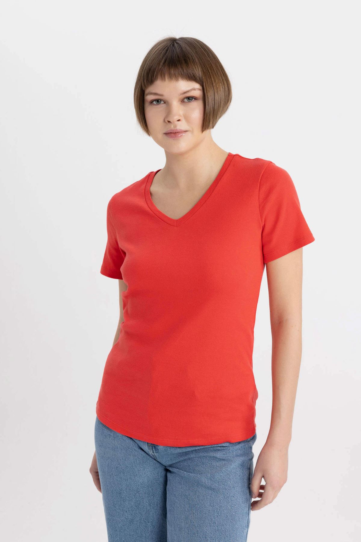 Defacto Kadın Kırmızı Tişört - I1080AZ/RD93
