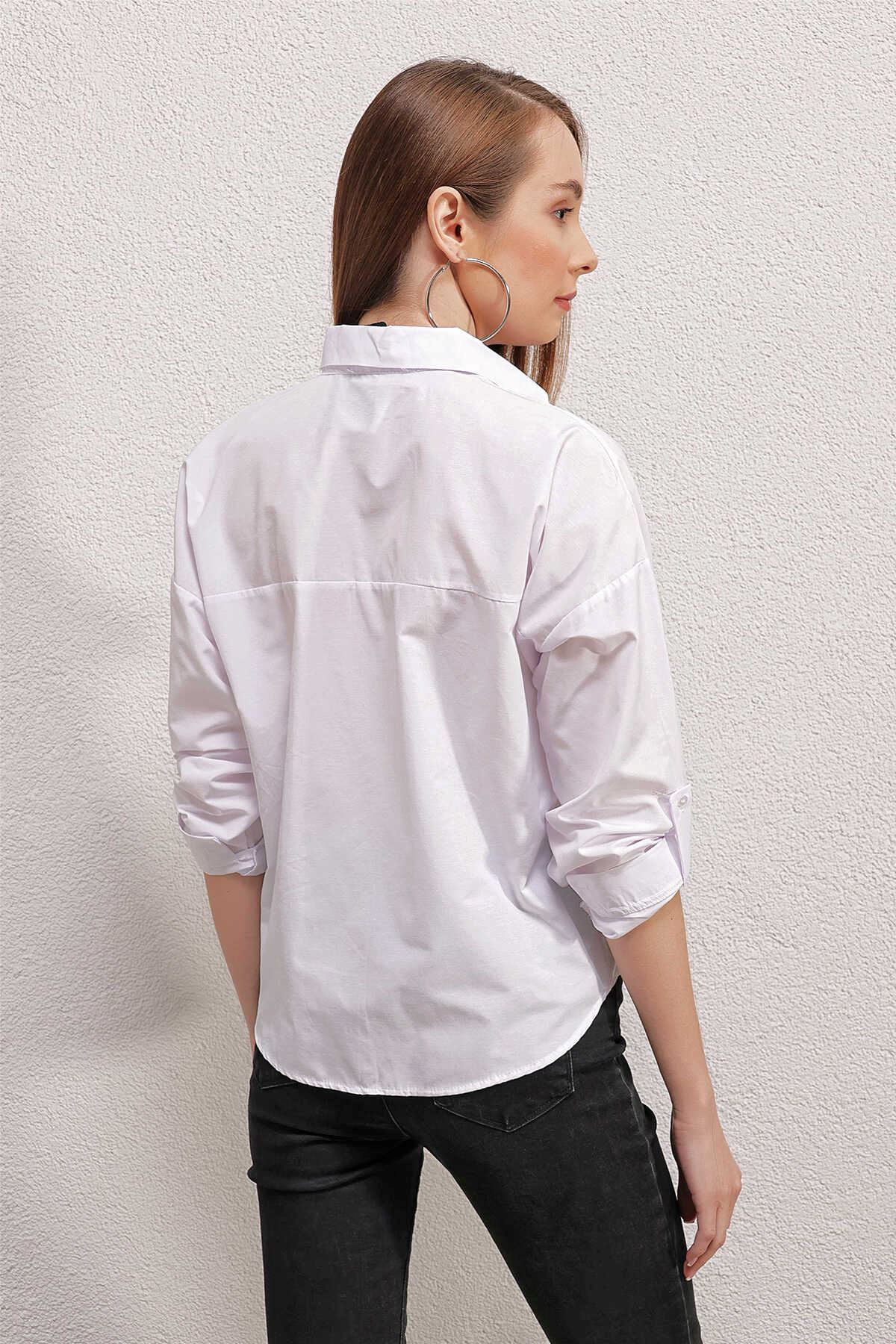 Giyinsen Kadın Beyaz Gömlek - 24YM21000032