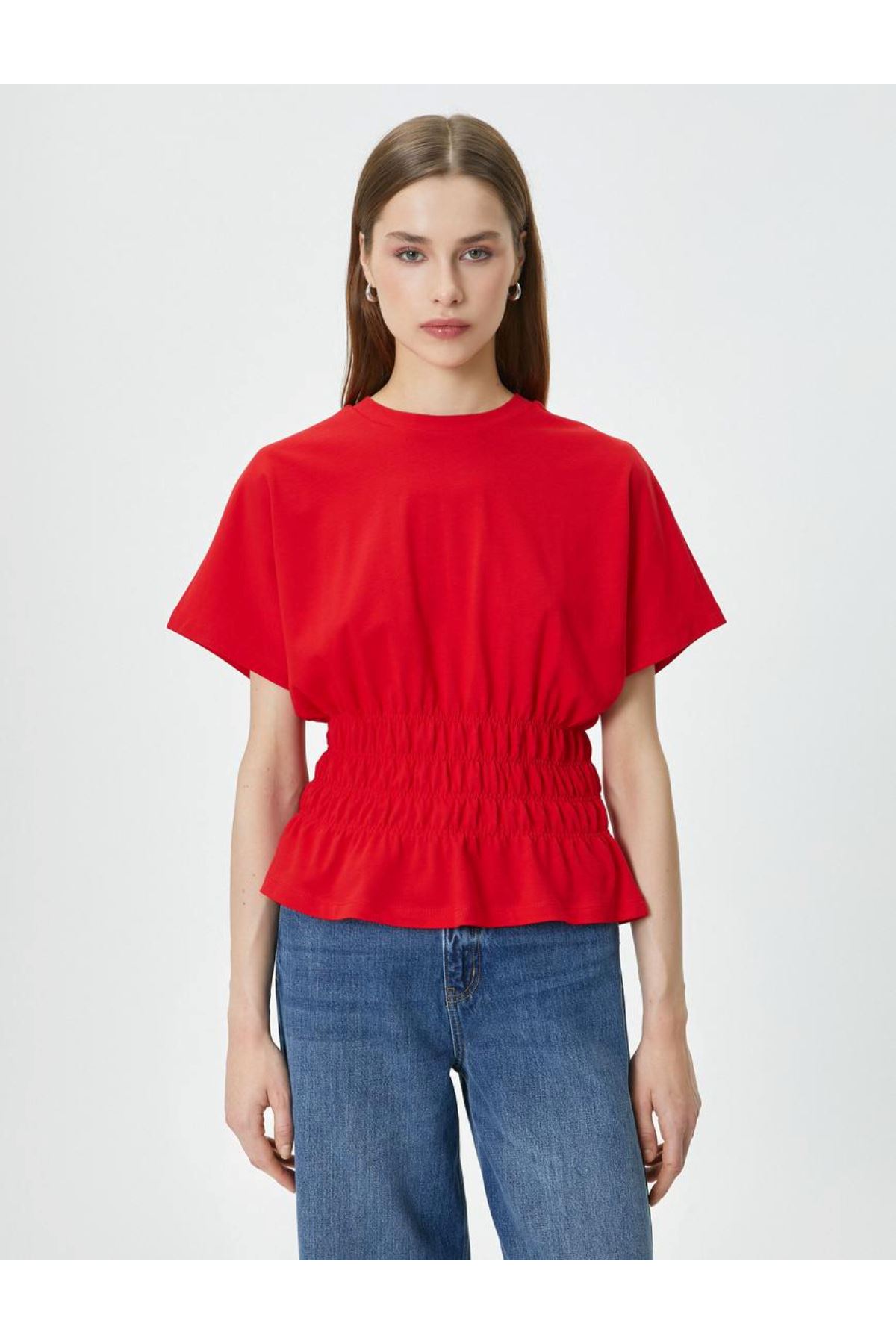 Koton Kadın Kırmızı Tişört - 4SAK50128EK