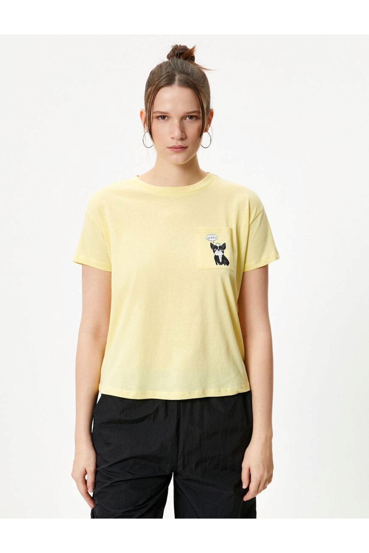 Koton Kadın Sarı  Tişört - 4SAL10143IK
