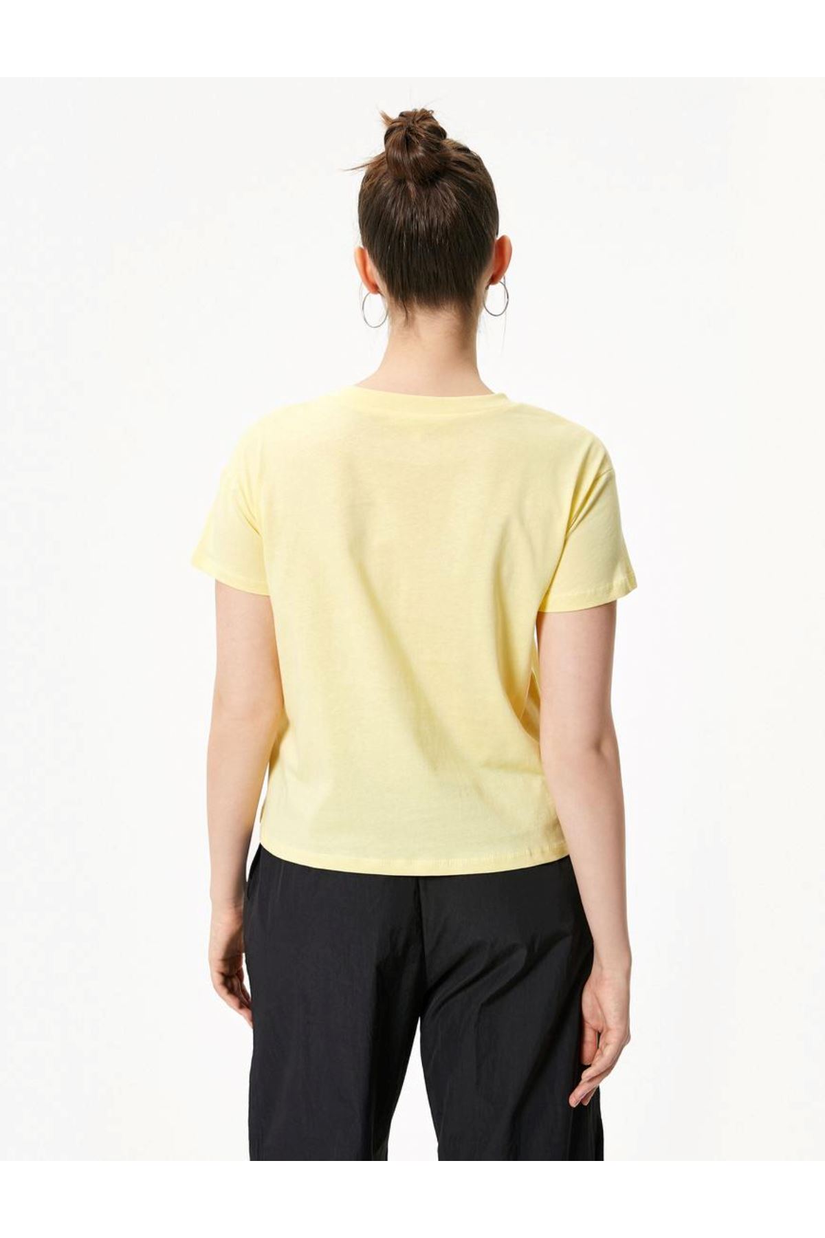Koton Kadın Sarı  Tişört - 4SAL10143IK